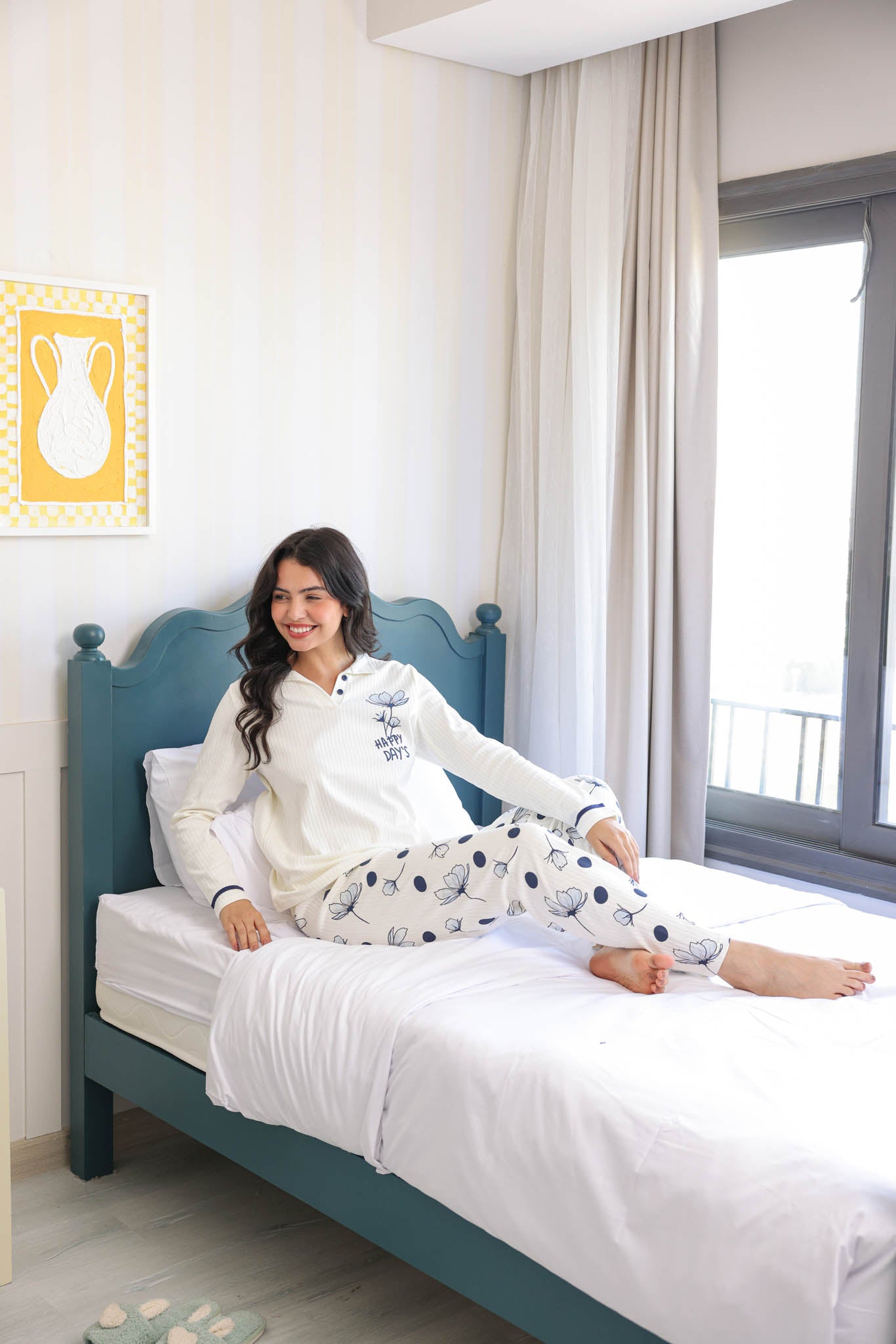 بيجاما انترلوك بلياقه happy day