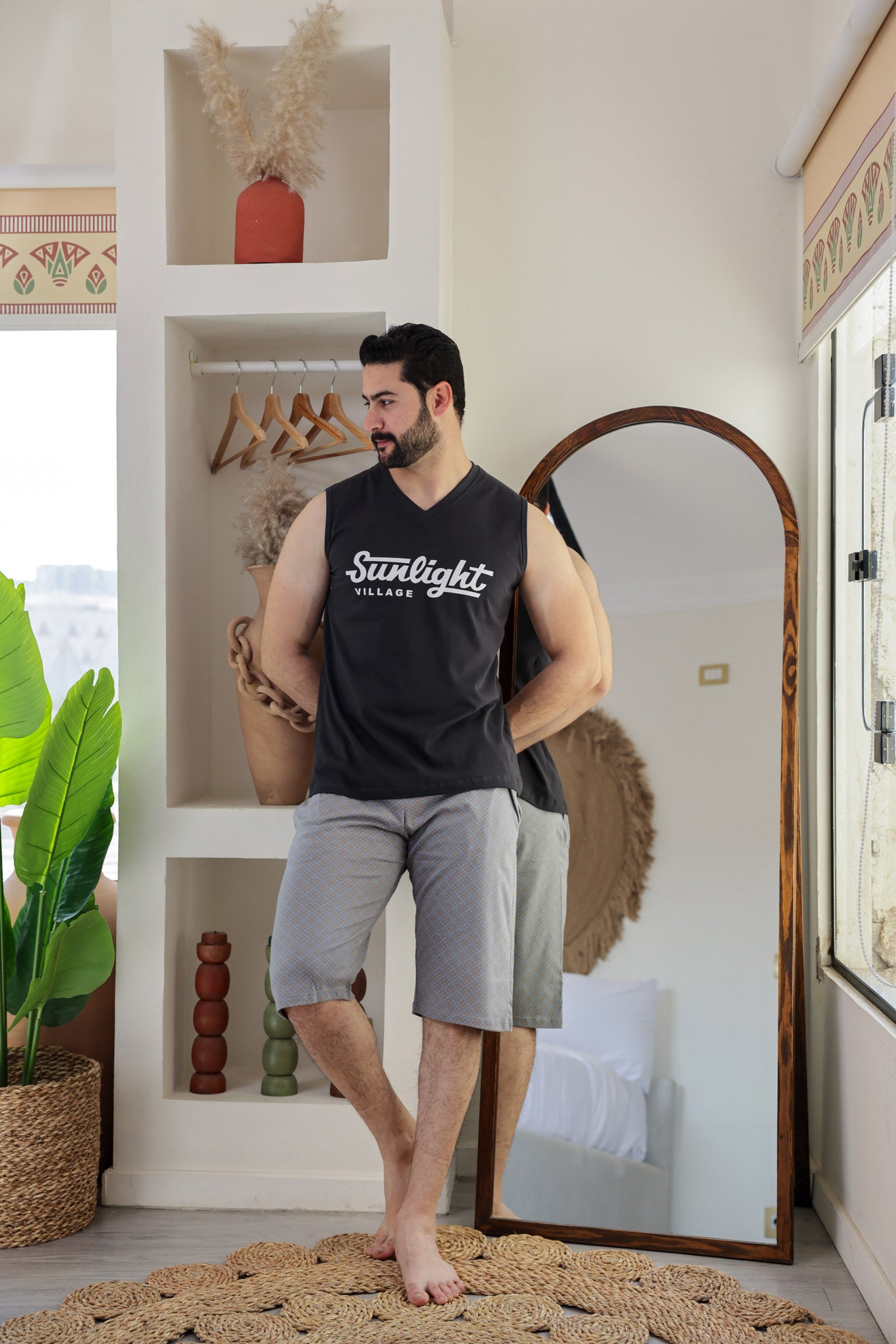 بيجاما كت مطبوع sun light بنتاكور مطبوع روتاري