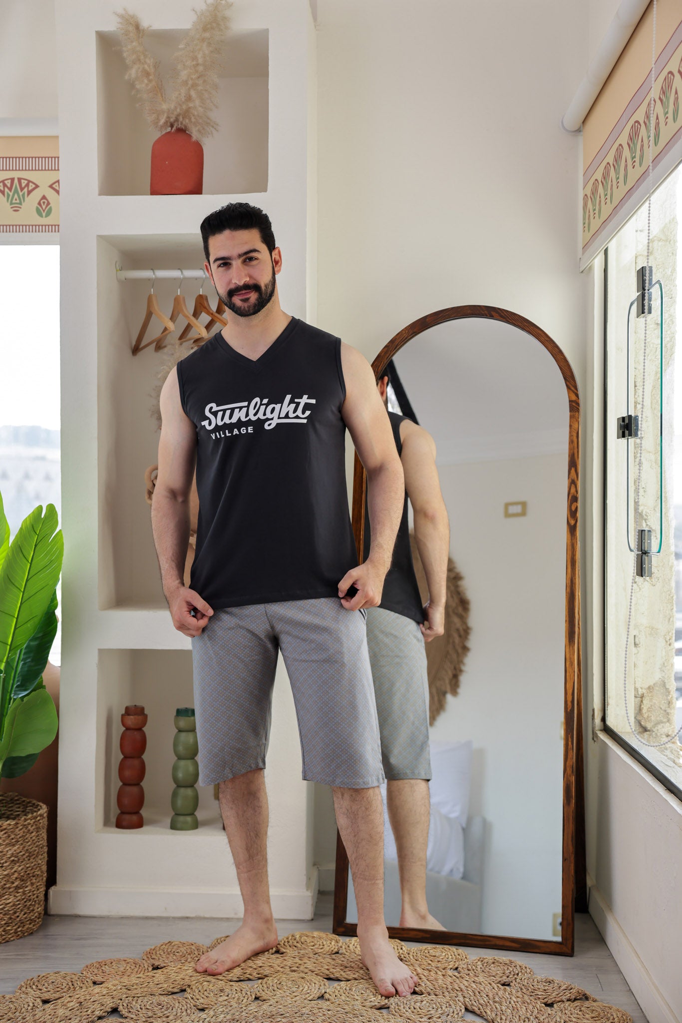 بيجاما كت مطبوع sun light بنتاكور مطبوع روتاري