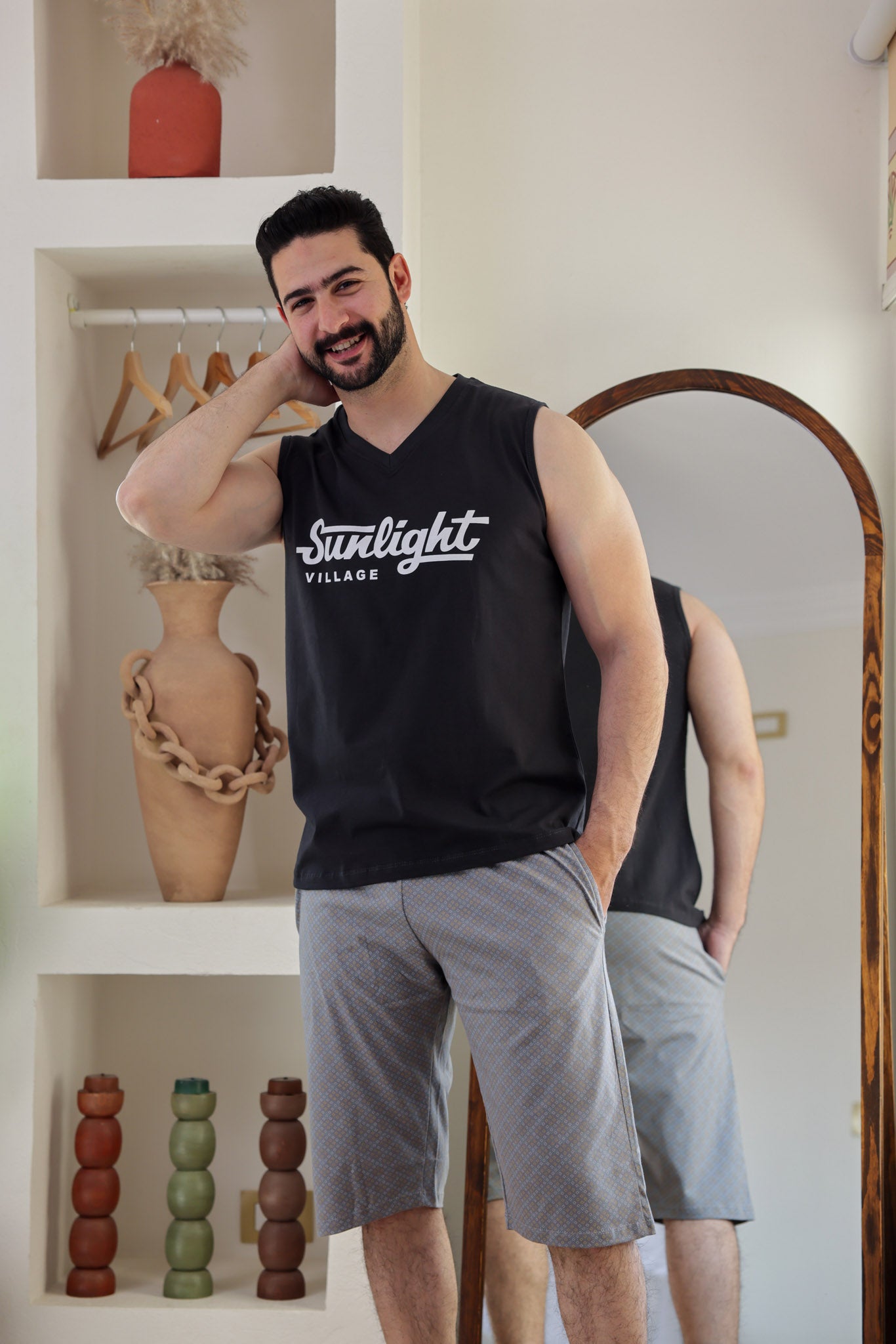 بيجاما كت مطبوع sun light بنتاكور مطبوع روتاري