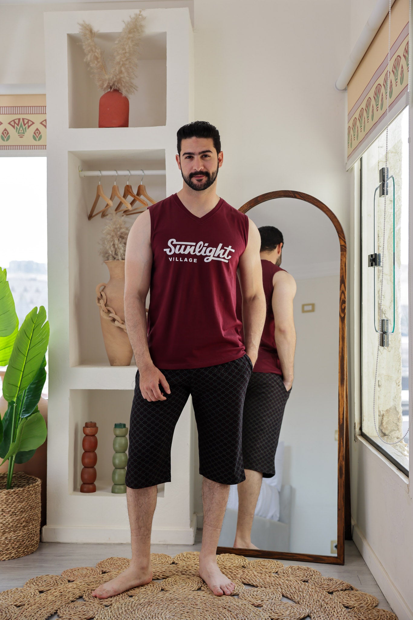 بيجاما كت مطبوع sun light بنتاكور مطبوع روتاري