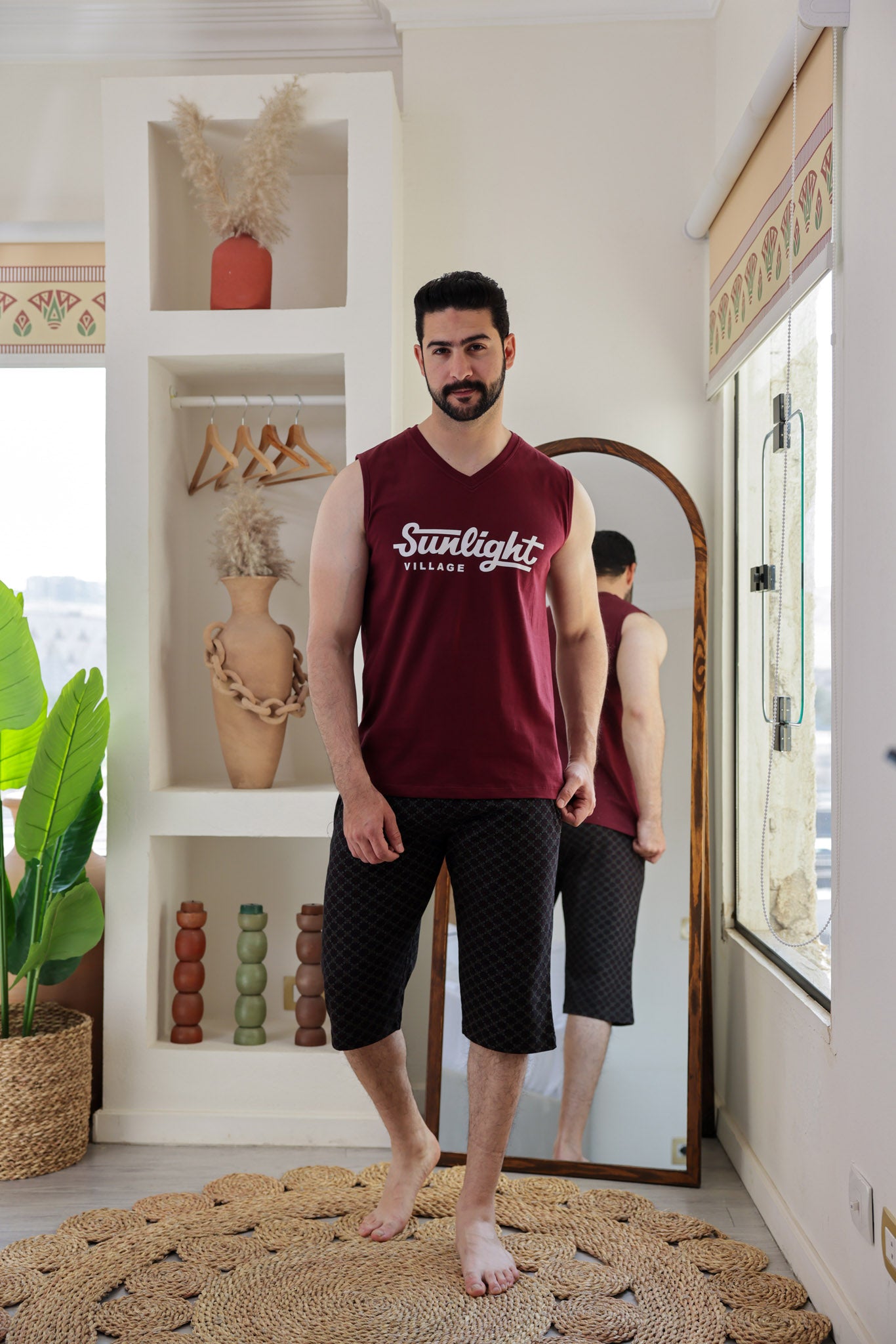 بيجاما كت مطبوع sun light بنتاكور مطبوع روتاري