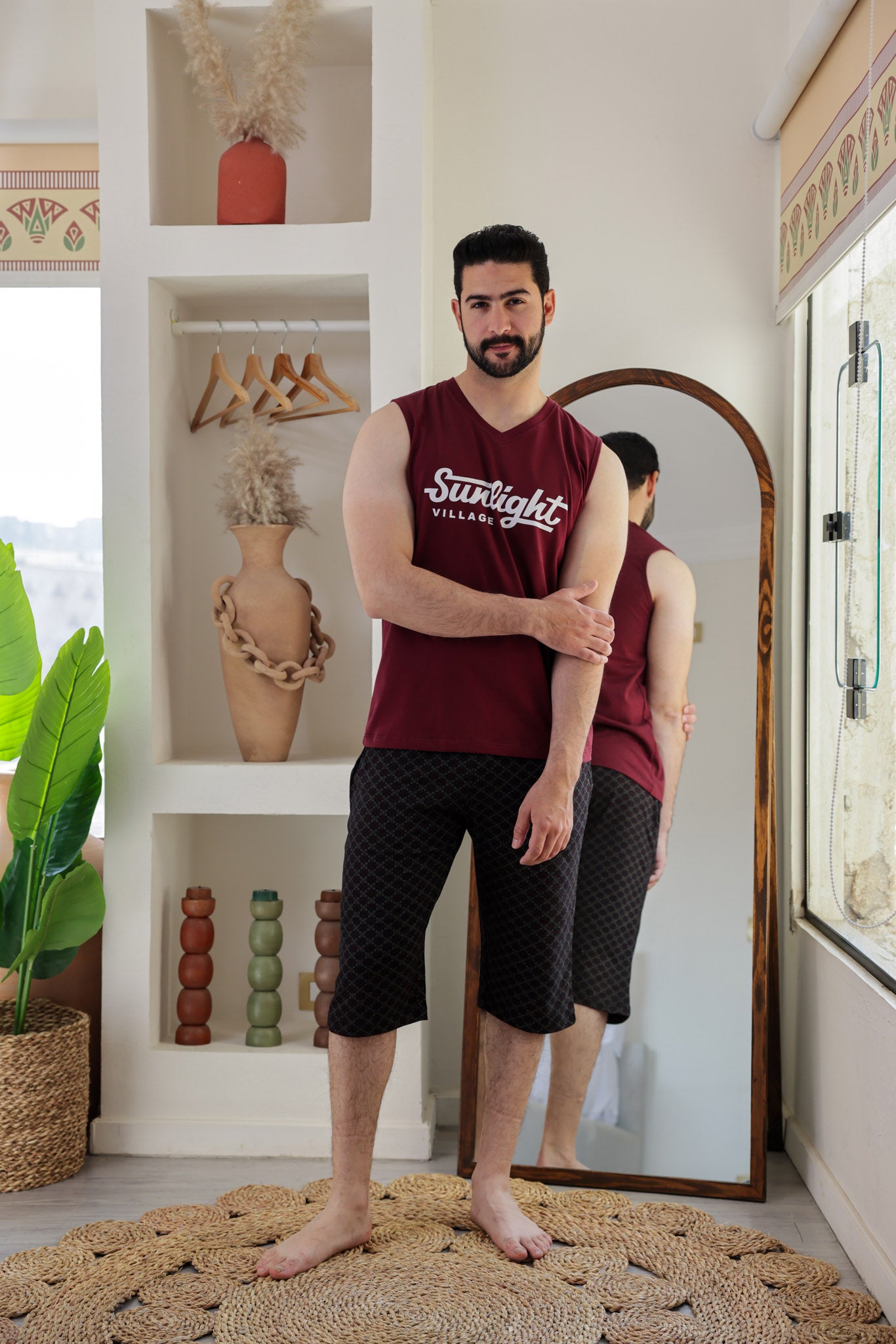 بيجاما كت مطبوع sun light بنتاكور مطبوع روتاري