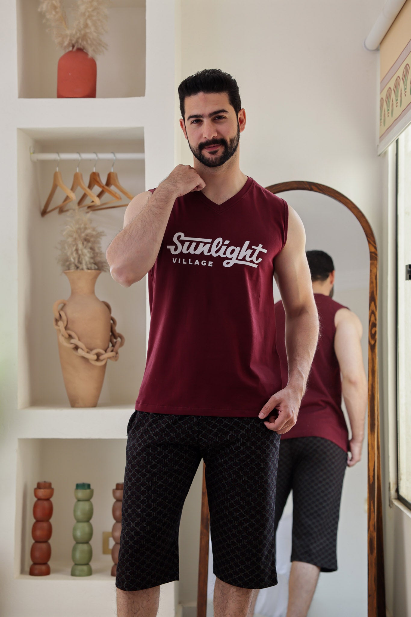 بيجاما كت مطبوع sun light بنتاكور مطبوع روتاري