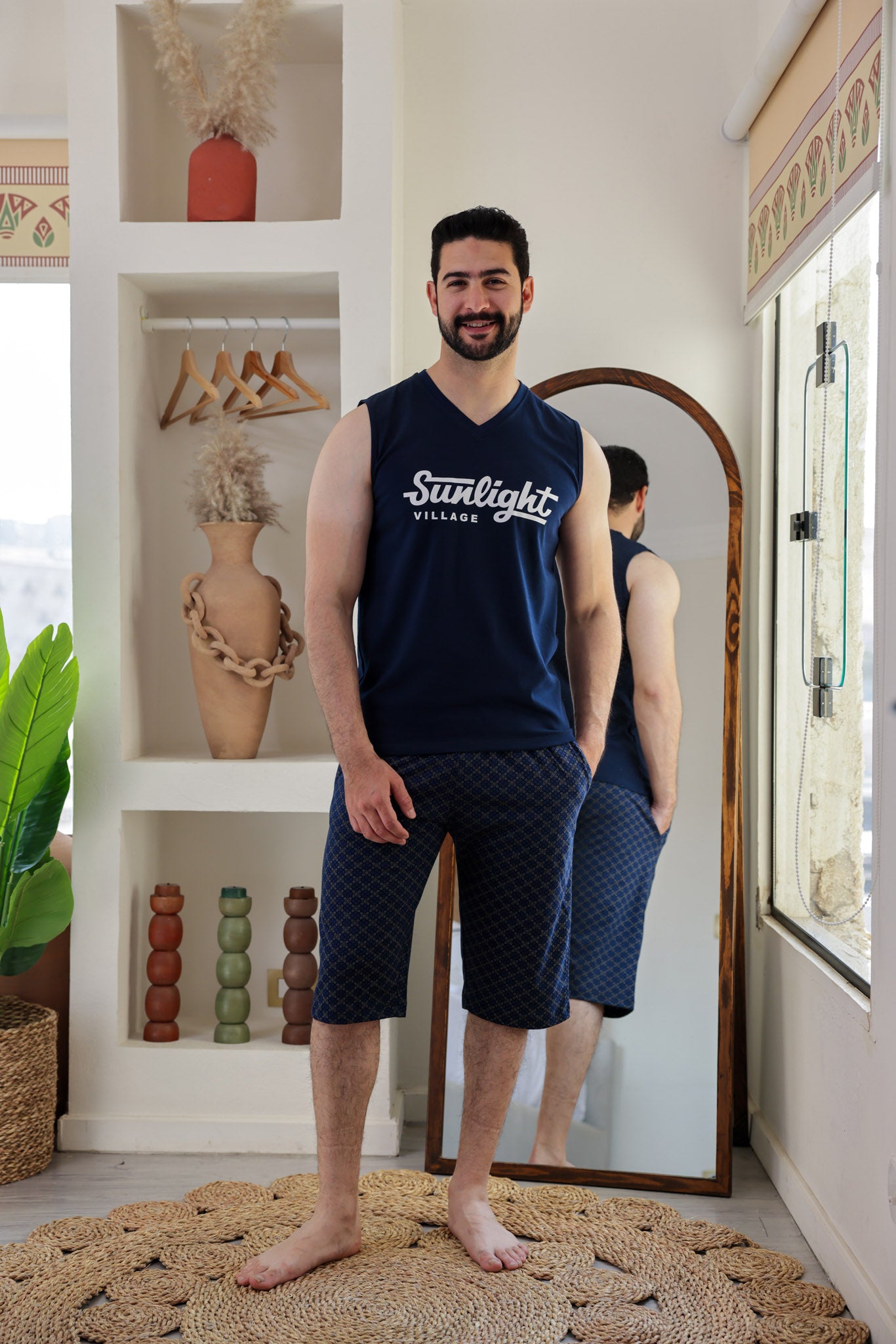 بيجاما كت مطبوع sun light بنتاكور مطبوع روتاري