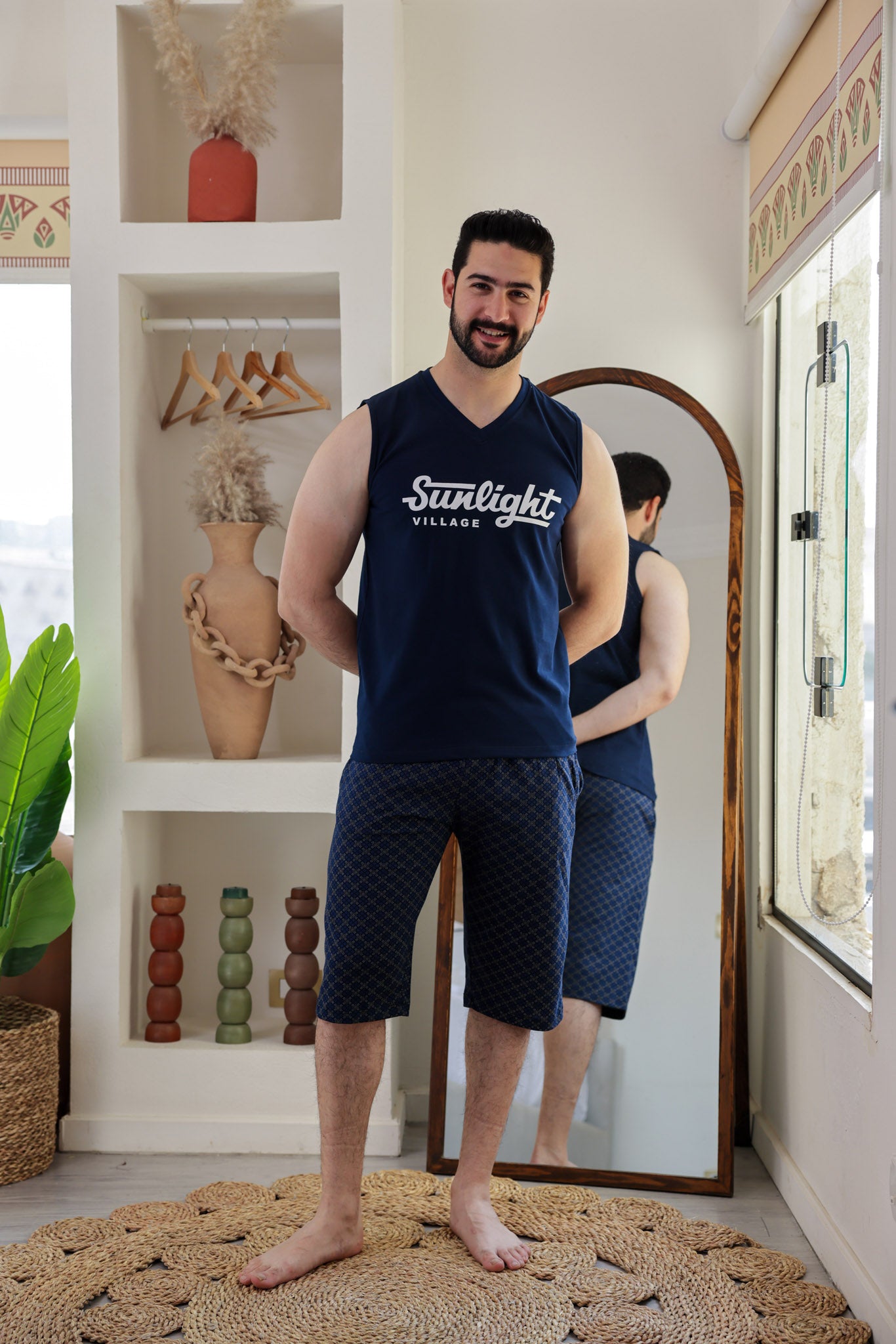 بيجاما كت مطبوع sun light بنتاكور مطبوع روتاري