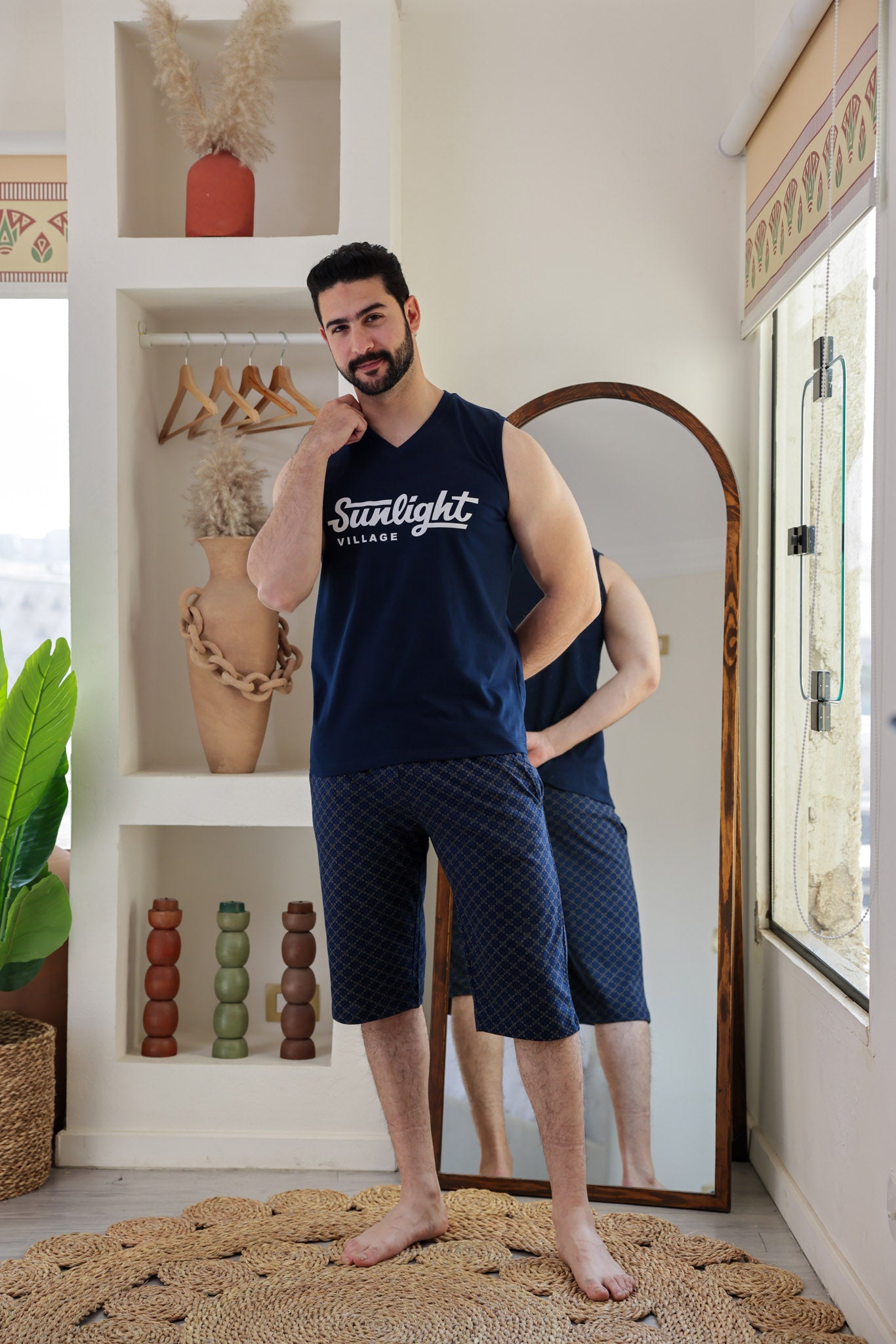 بيجاما كت مطبوع sun light بنتاكور مطبوع روتاري