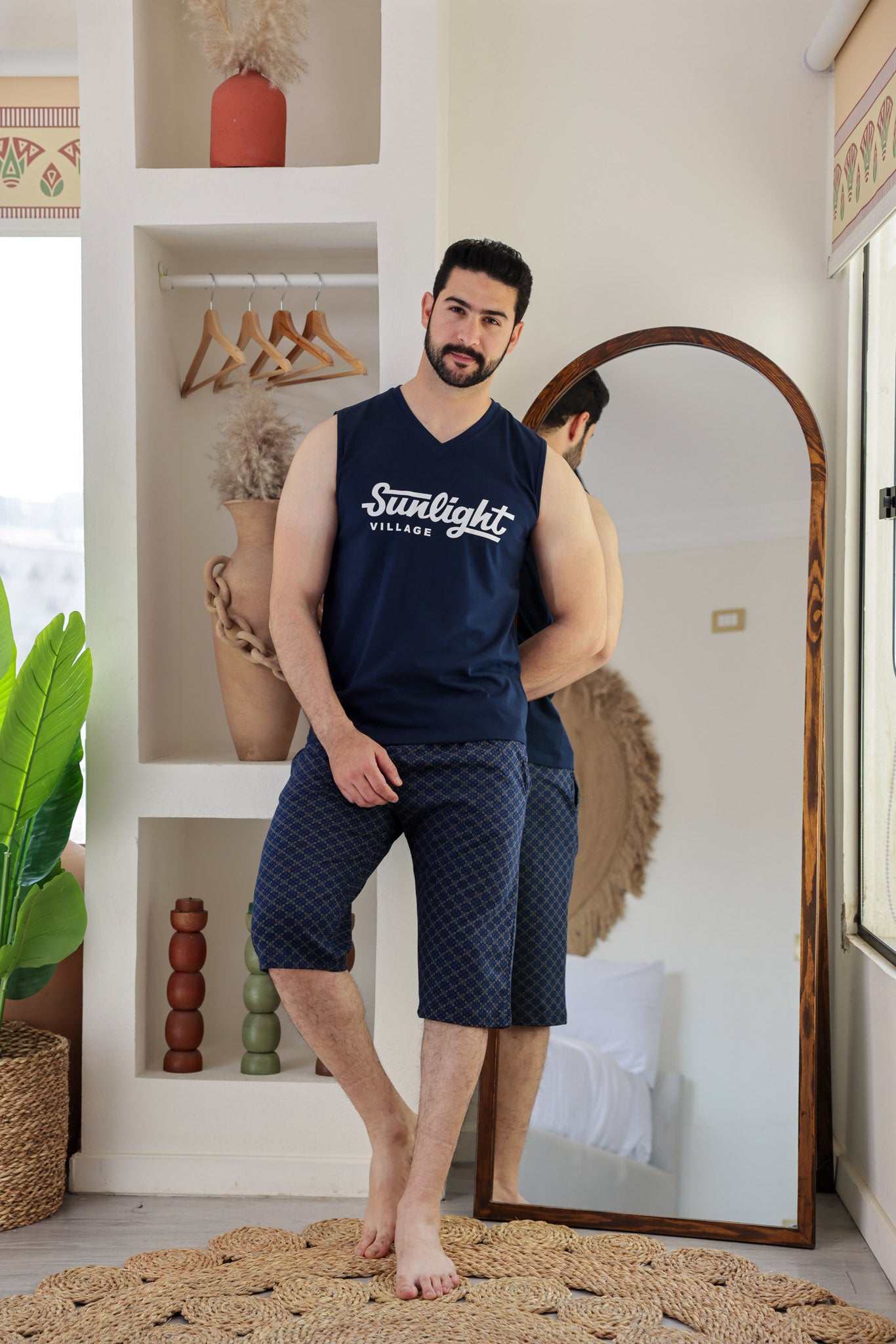 بيجاما كت مطبوع sun light بنتاكور مطبوع روتاري