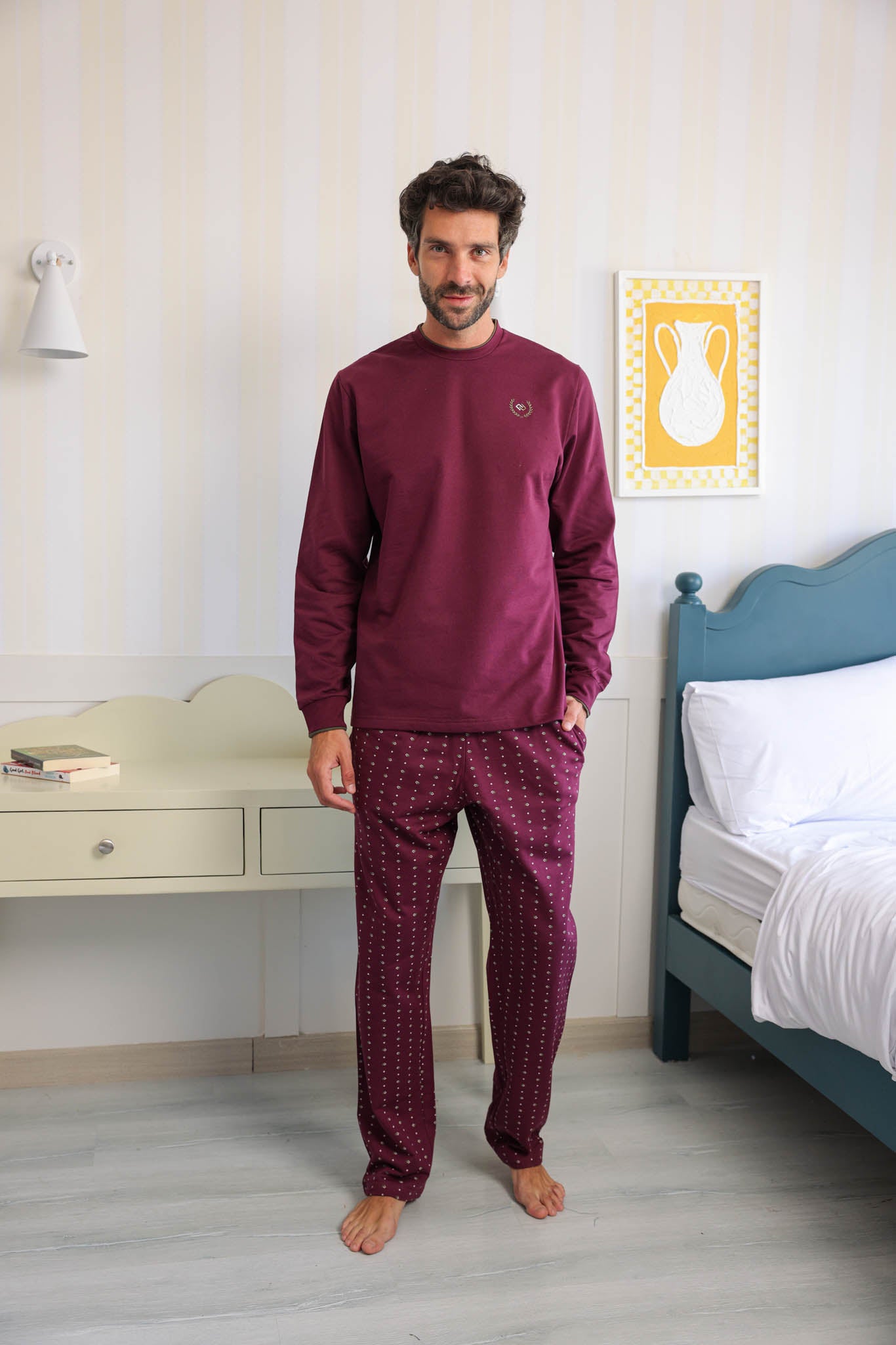 بيجاما رجالي ميلتون ساده بنطلون روتاري