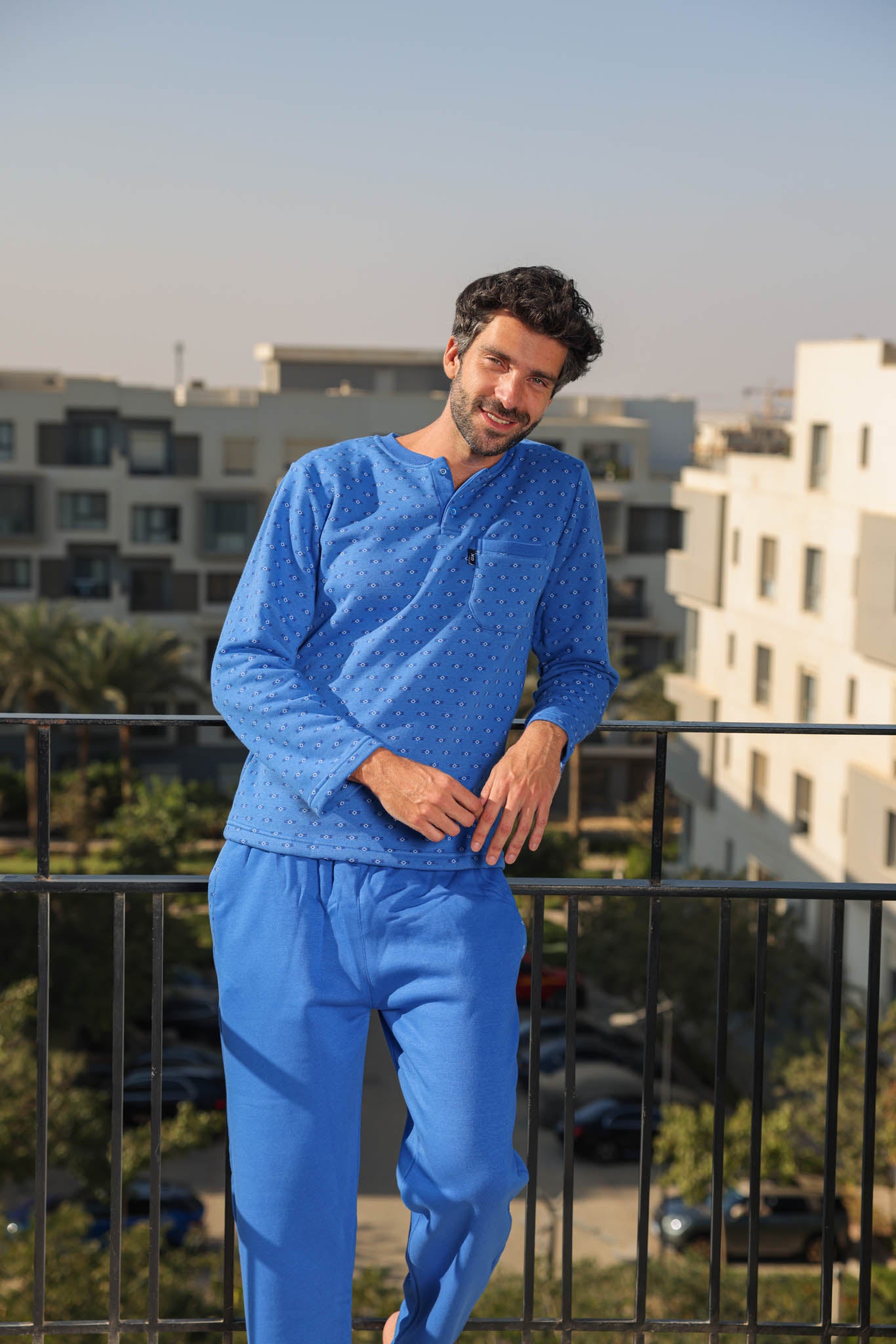 بيجاما رجالي ميلتون مبطن مطبوع روتاري