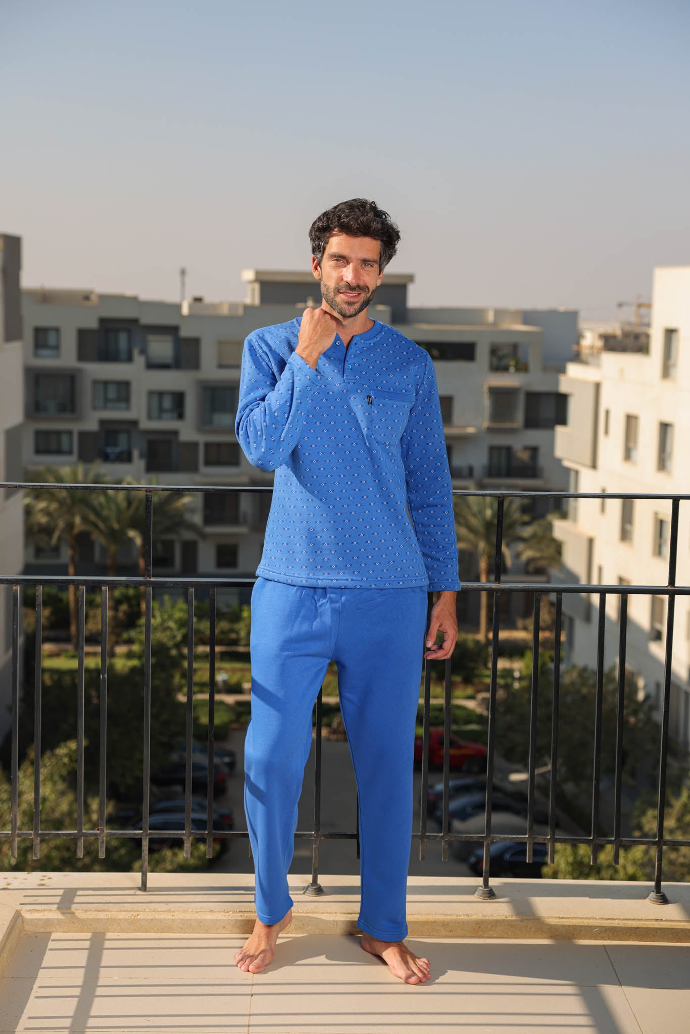 بيجاما رجالي ميلتون مبطن مطبوع روتاري