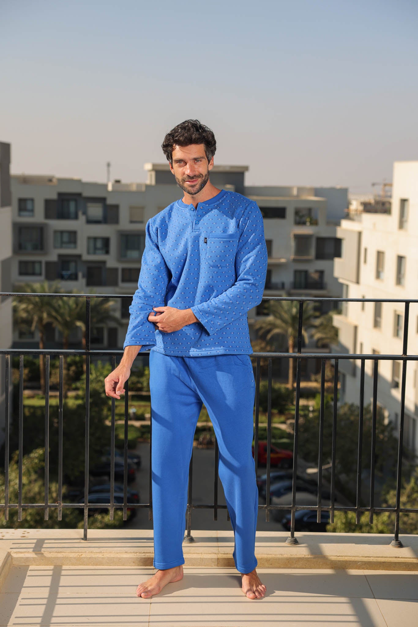 بيجاما رجالي ميلتون مبطن مطبوع روتاري