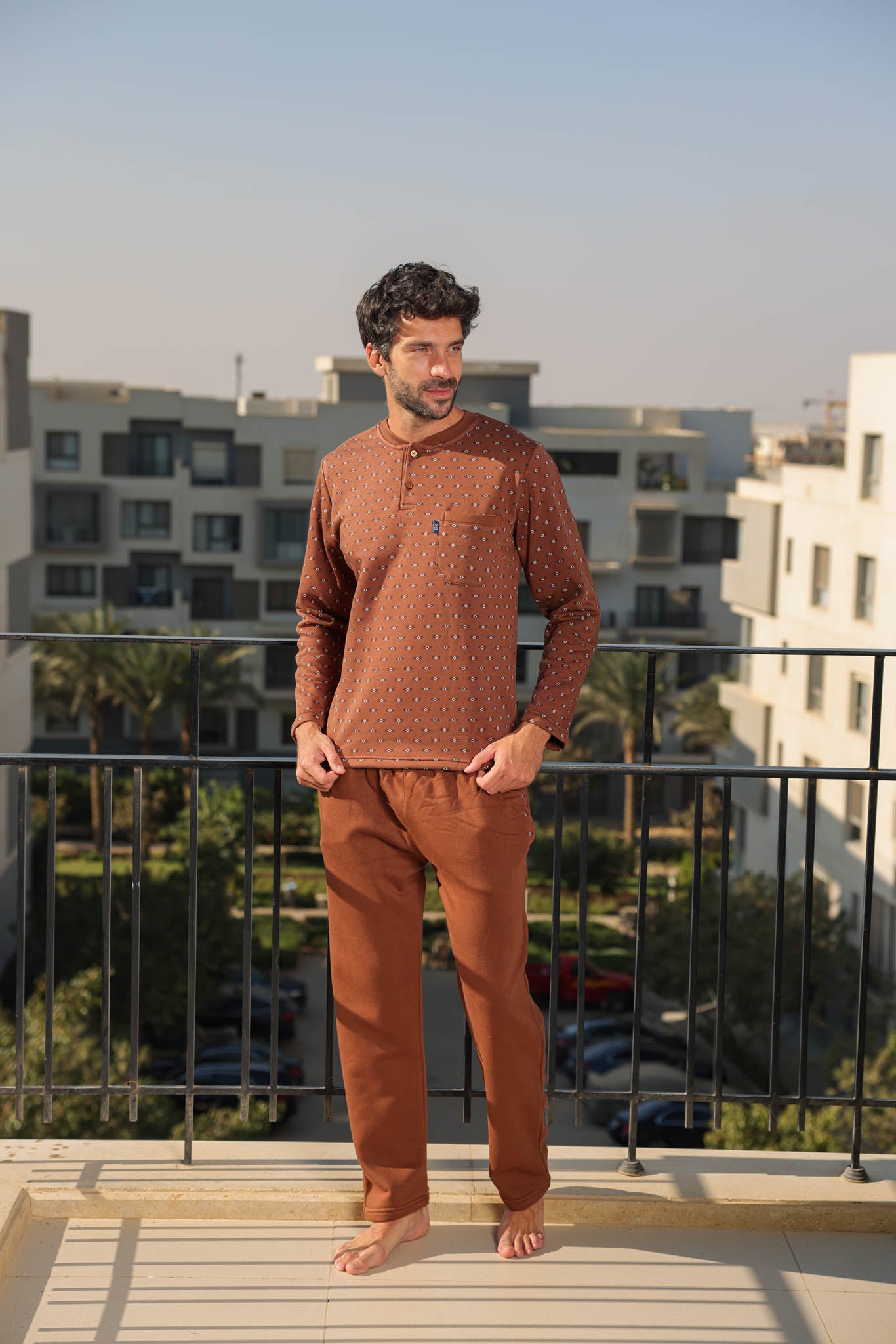 بيجاما رجالي ميلتون مبطن مطبوع روتاري