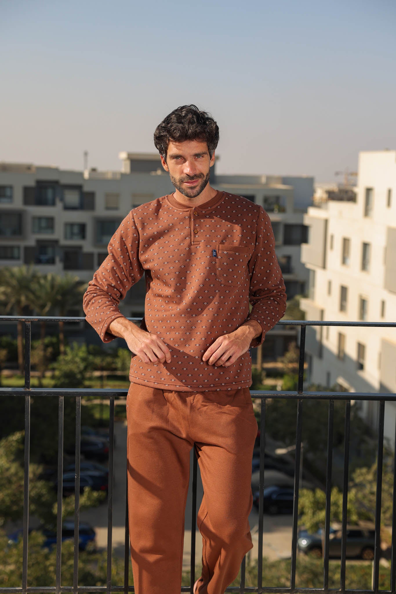 بيجاما رجالي ميلتون مبطن مطبوع روتاري