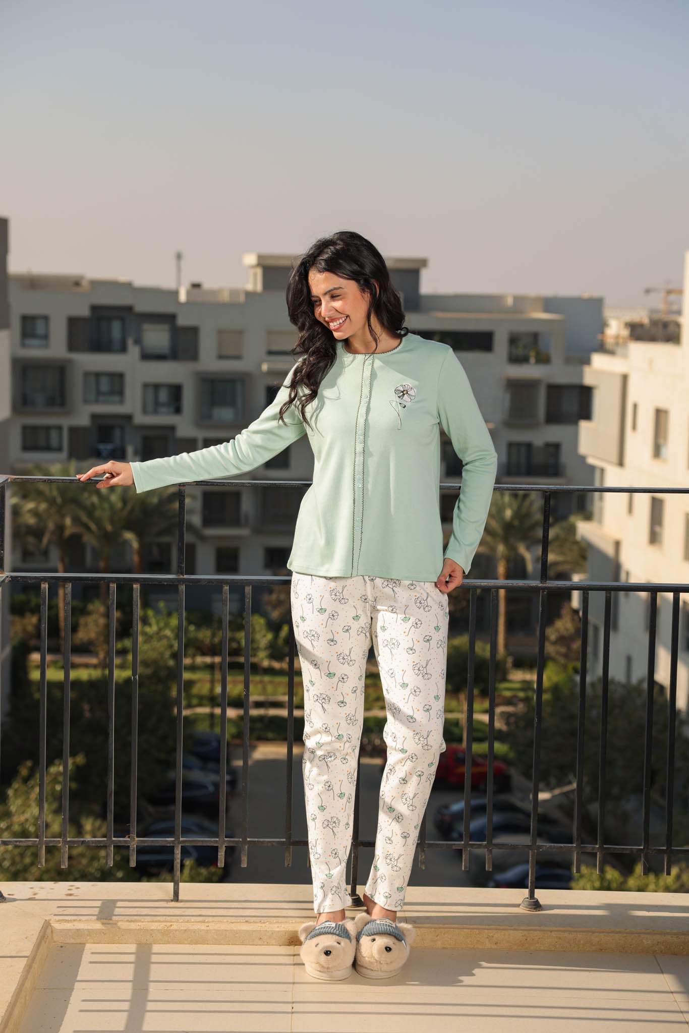 بيجاما انترلوك ساده بنطلون روتاري