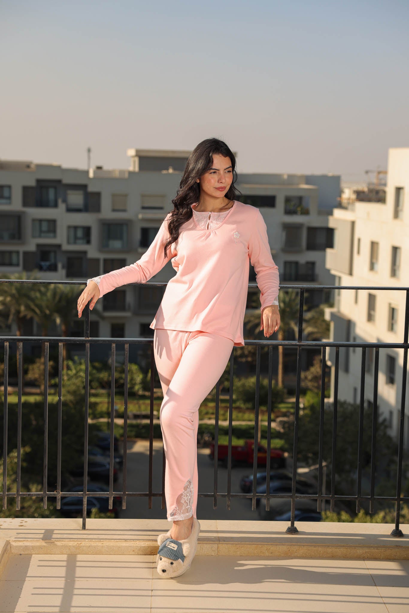 بيجاما ميلتون ساده بدانتيل