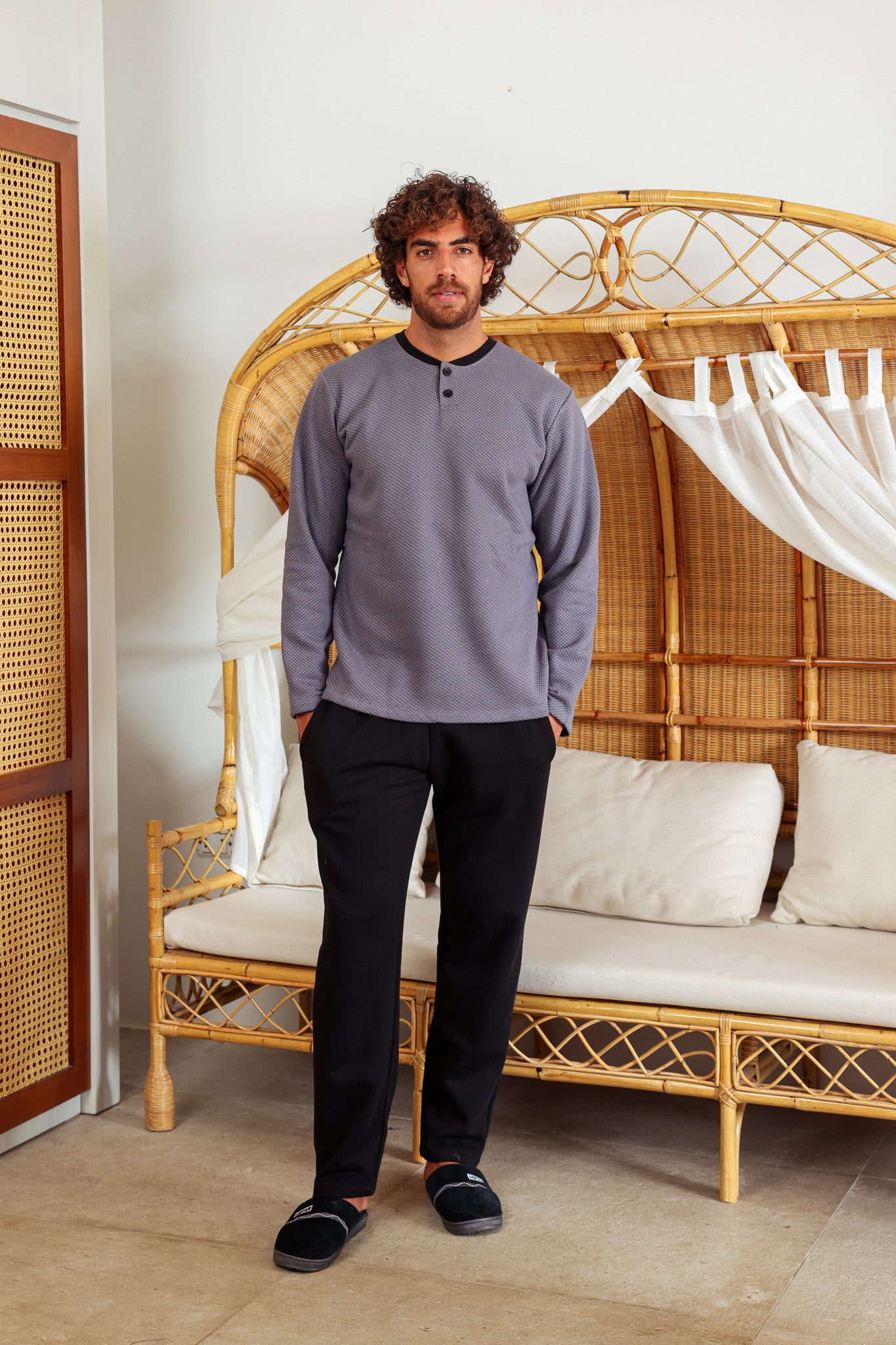 بيجاما ميلتون بندا بزراير مطبوع روتاري