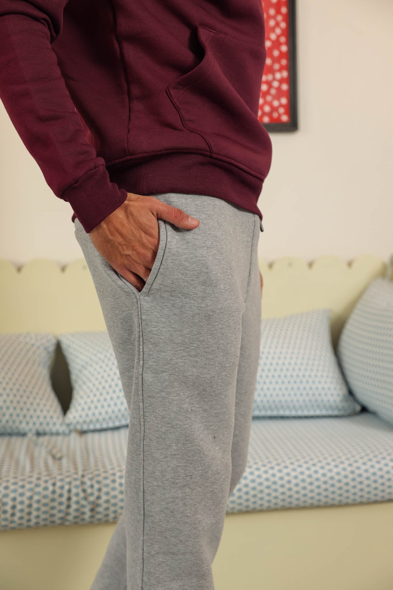 بنطلون ميلتون شتوي قطن 100% رجل مستقيم