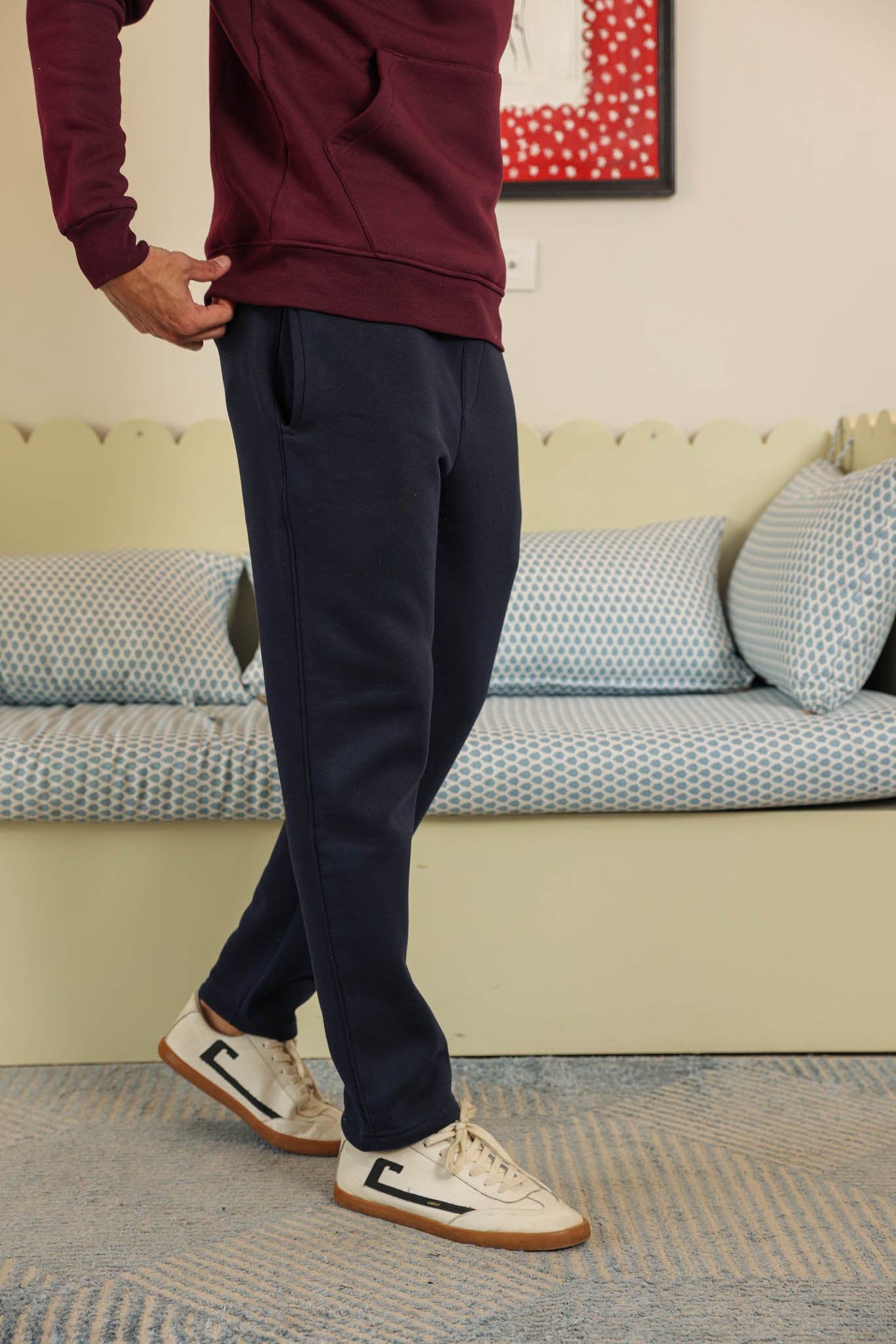 بنطلون ميلتون شتوي قطن 100% رجل مستقيم