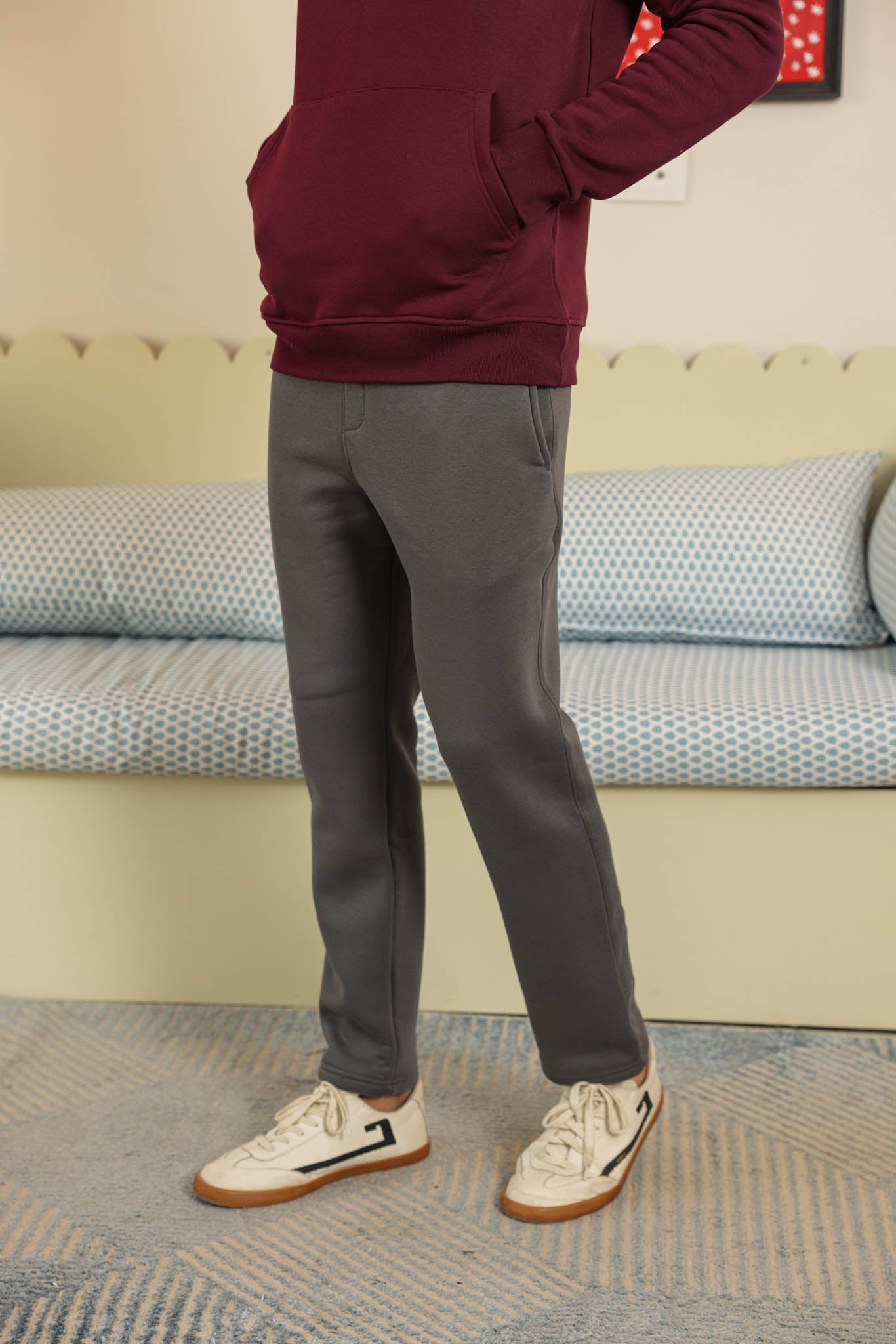 بنطلون ميلتون شتوي قطن 100% رجل مستقيم