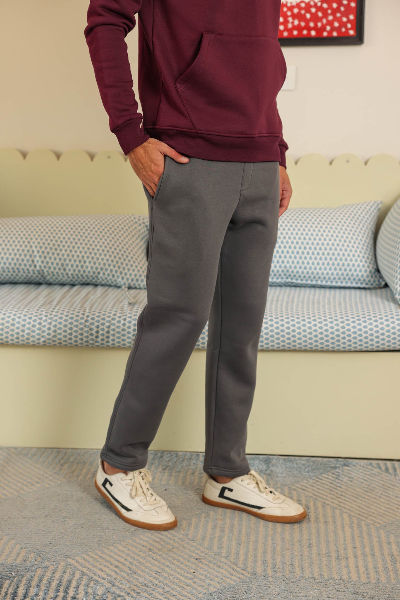 بنطلون ميلتون شتوي قطن 100% رجل مستقيم