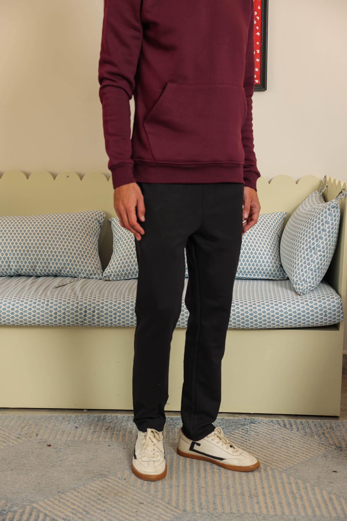 بنطلون انترلوك ساده قطن ليكرا