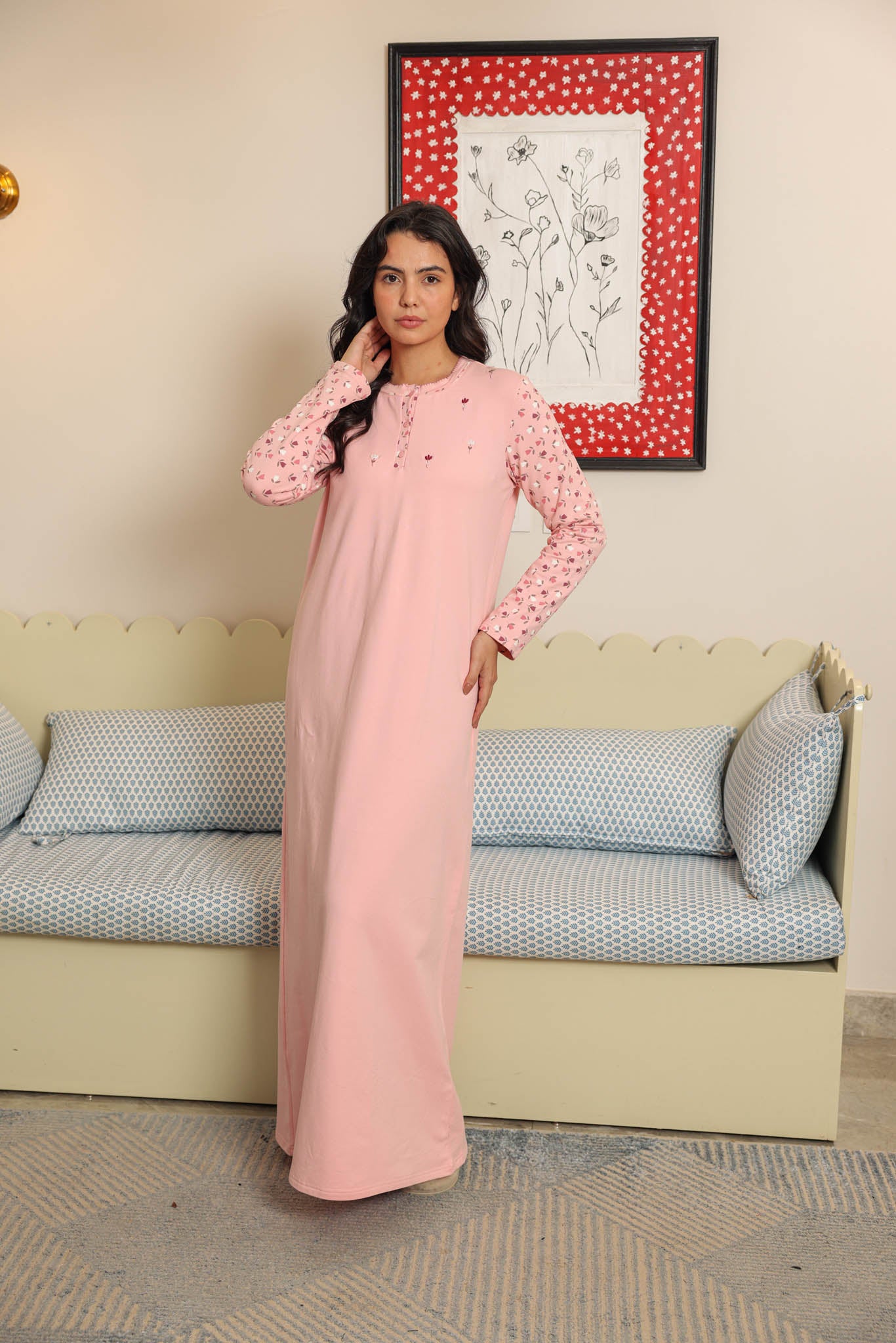 قميص بيت ميلتون ساده مطرز