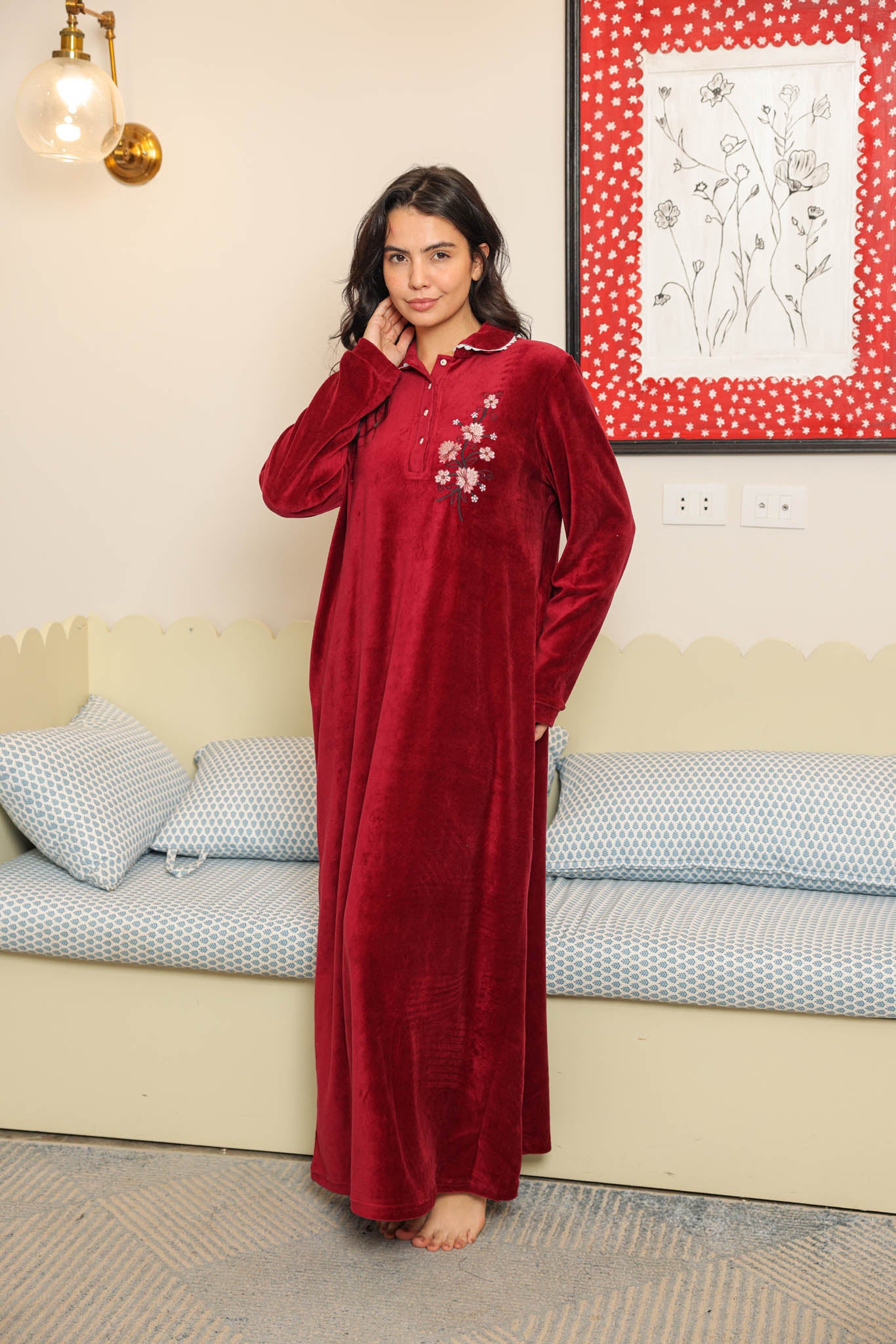 جلابيه قطيفه كوله ومرد بجبير مطرز