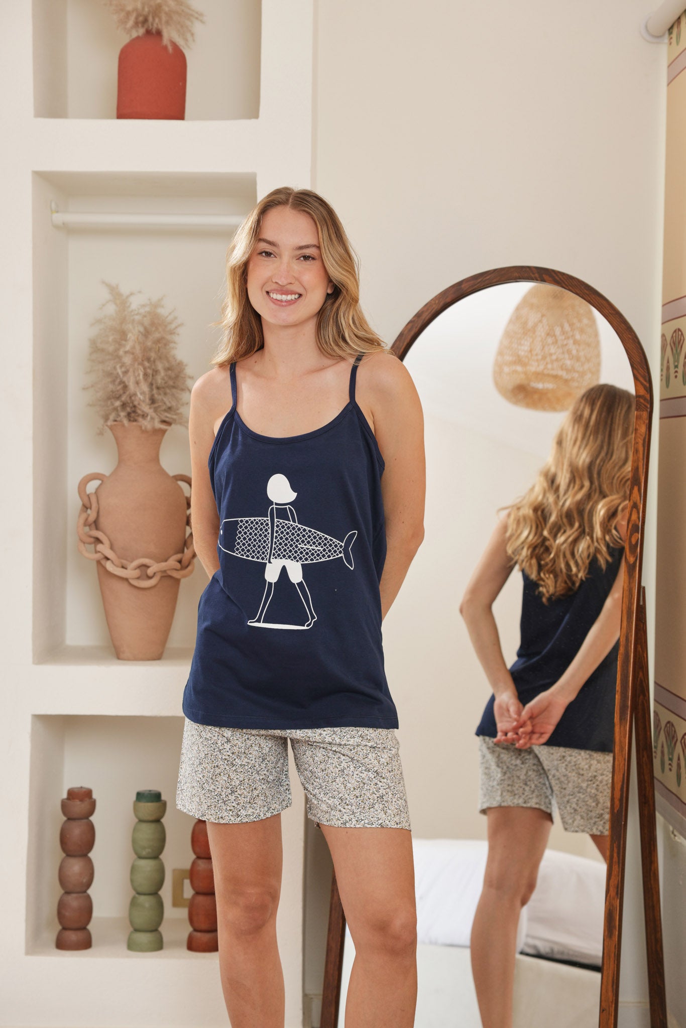 بيجاما حماله شورت مطبوع روتاري