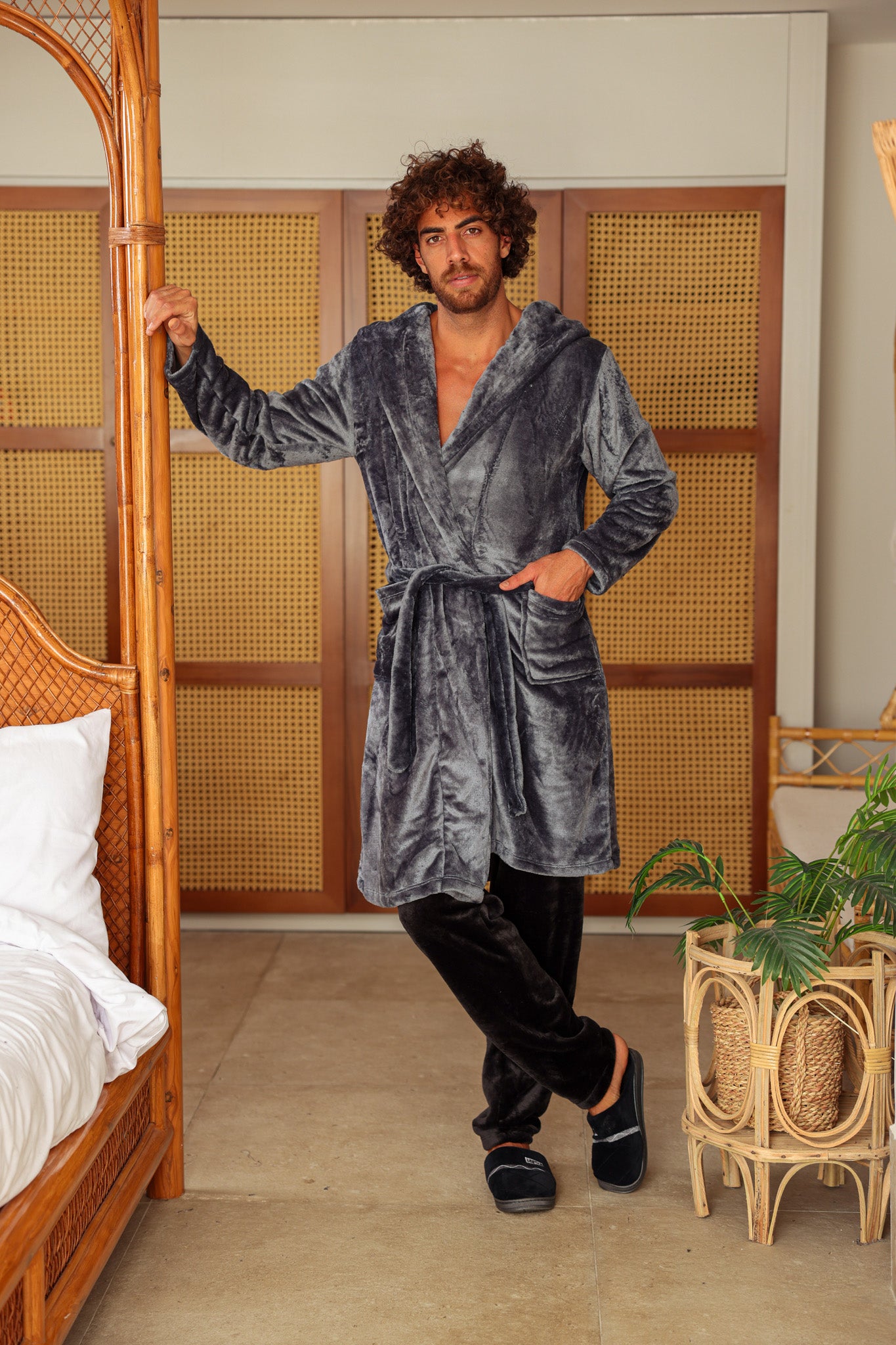 روب رجالي بولار قصير