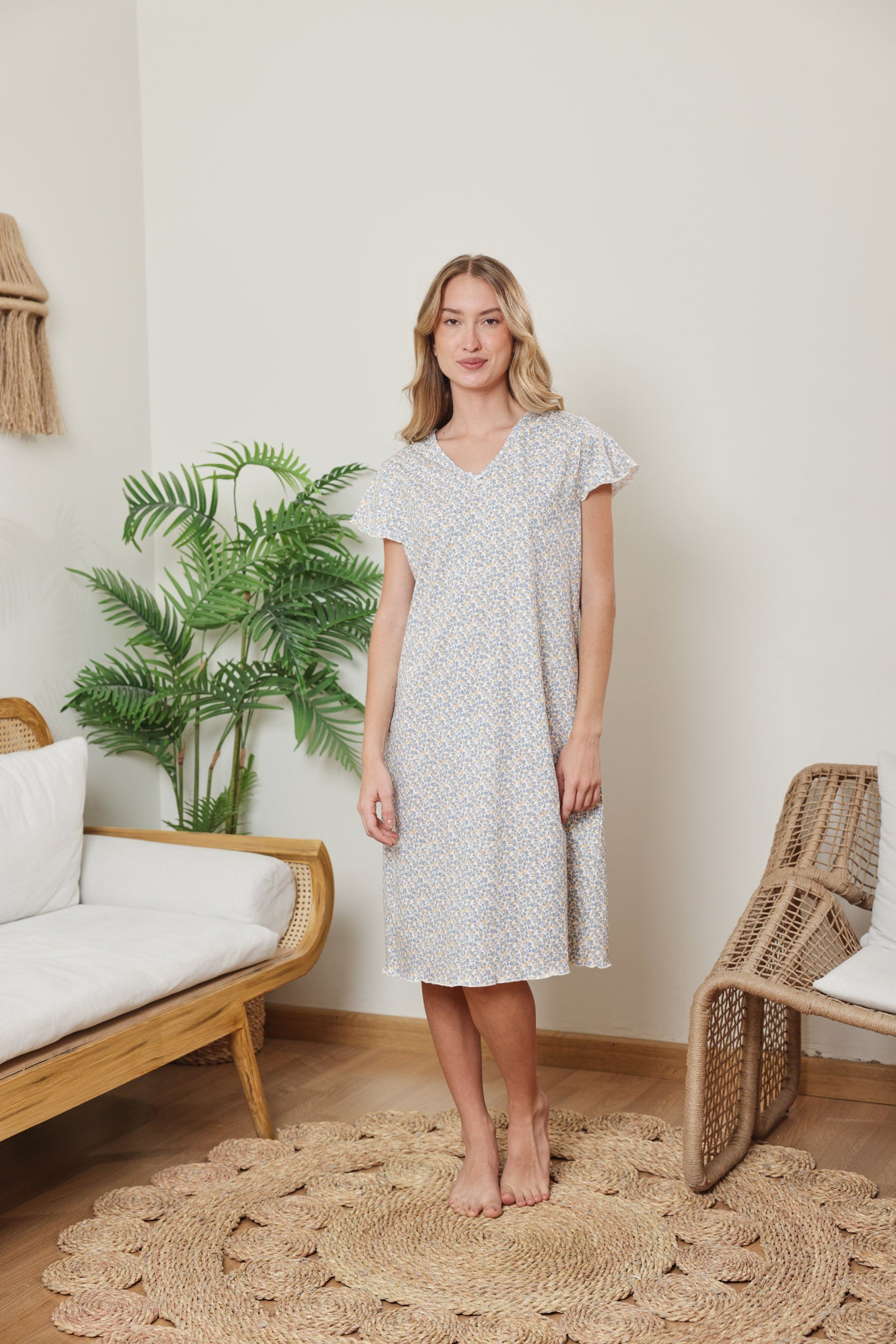 قميص قصير قطن جابونيز مطبوع روتاري