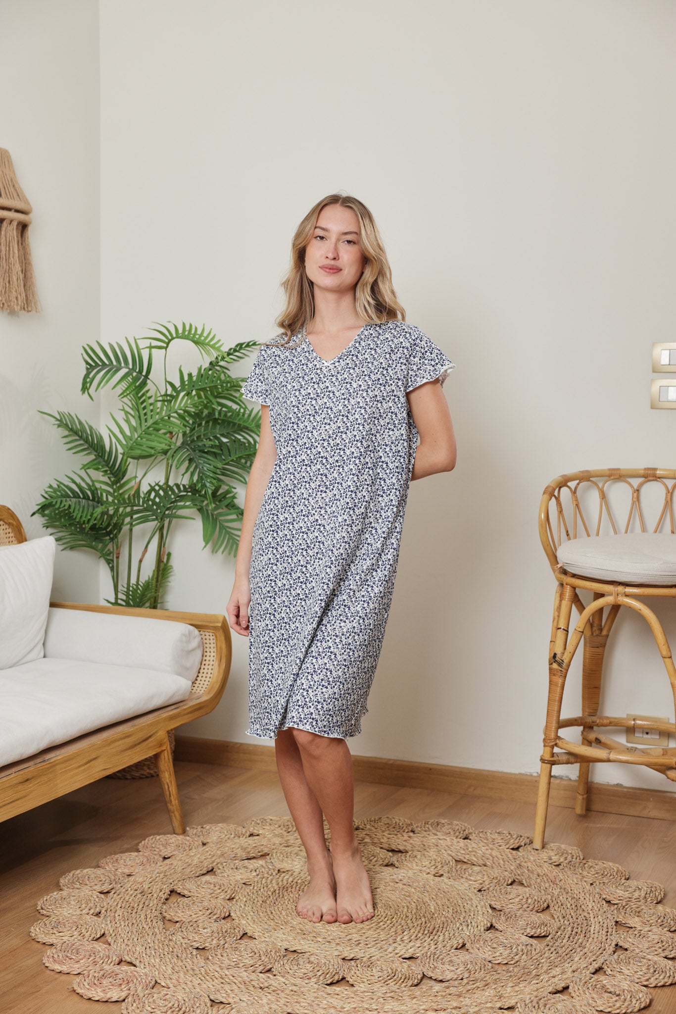 قميص قصير قطن جابونيز مطبوع روتاري