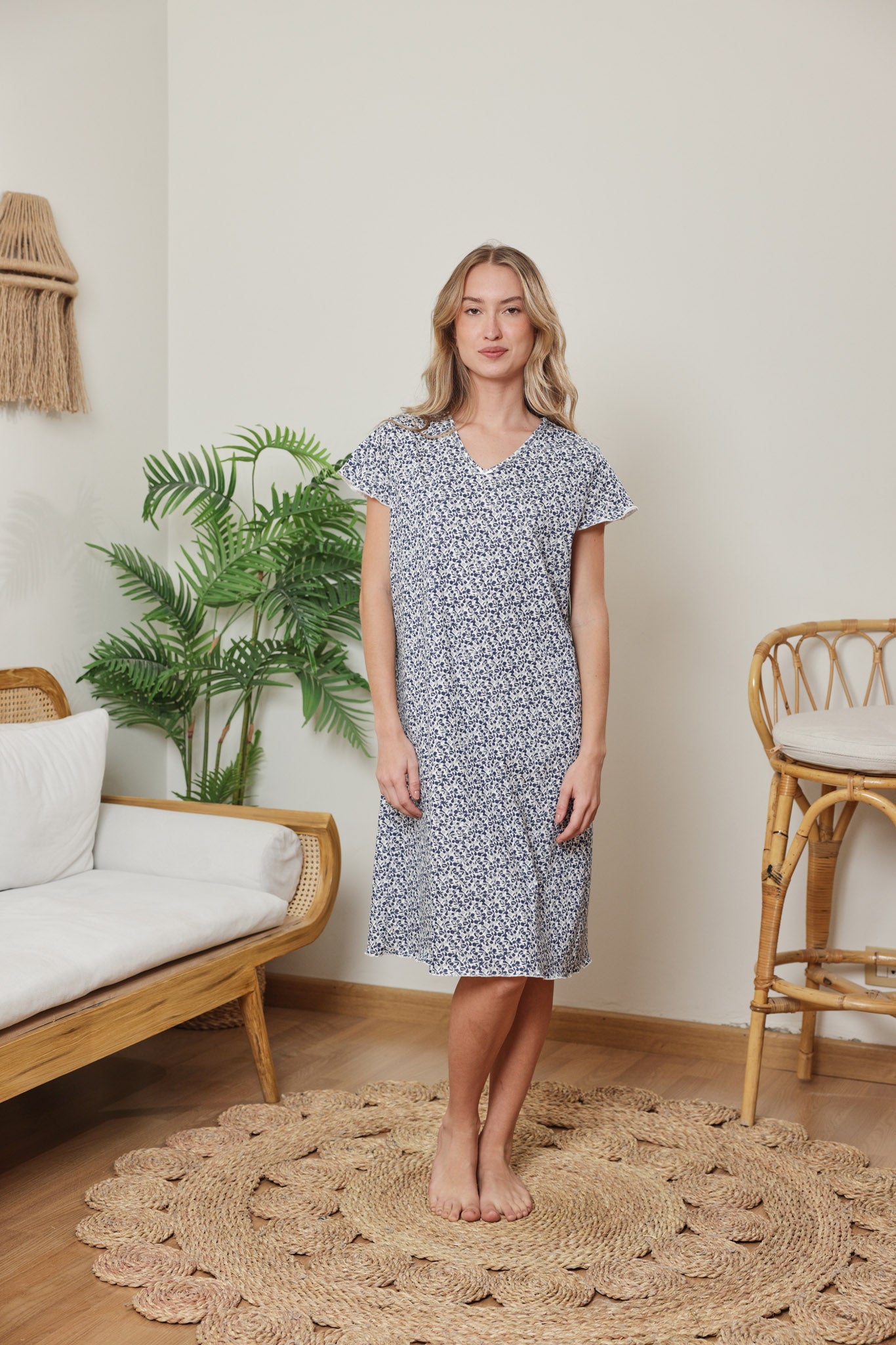 قميص قصير قطن جابونيز مطبوع روتاري