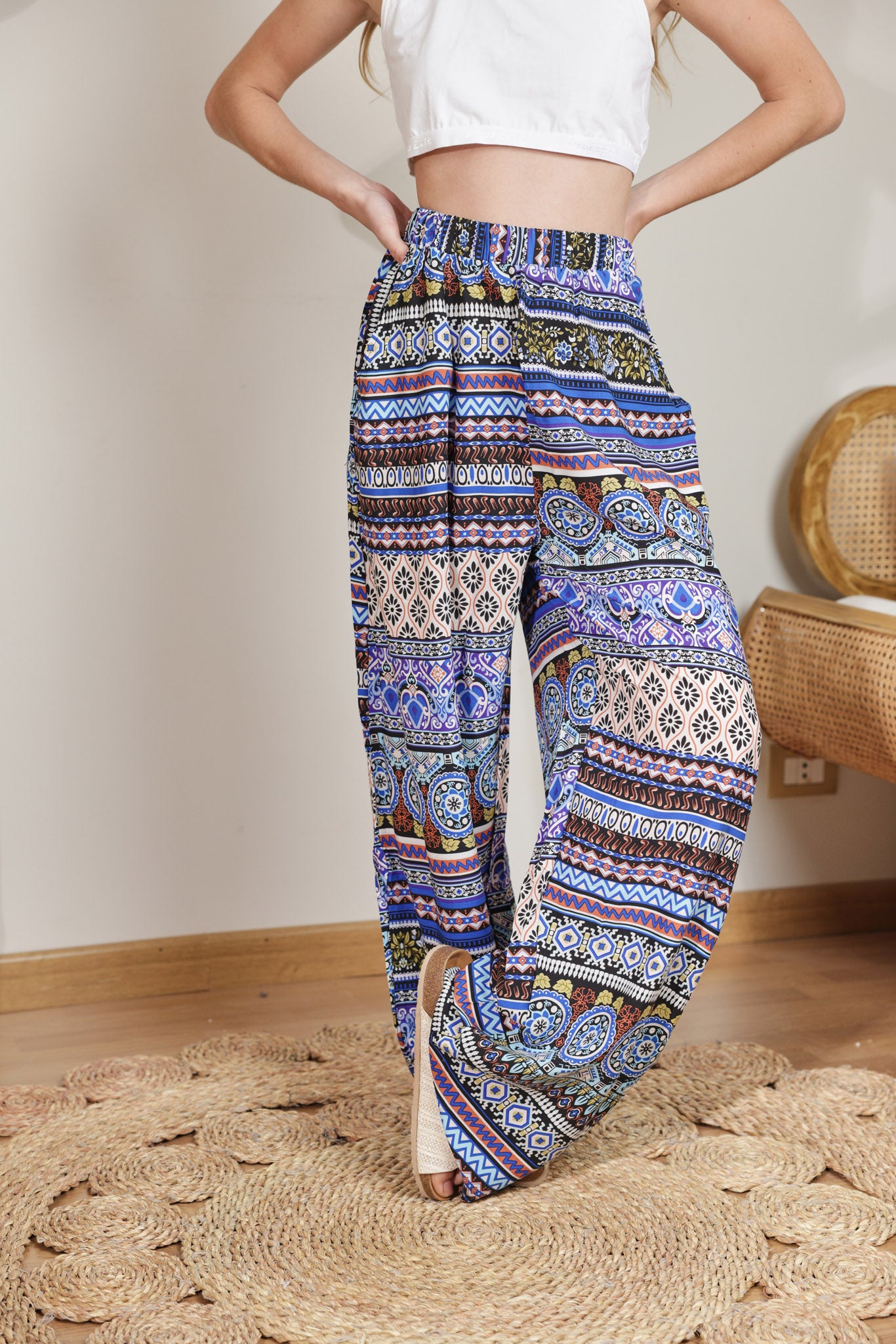 بنطلون فسكوز حريمي مطبوع