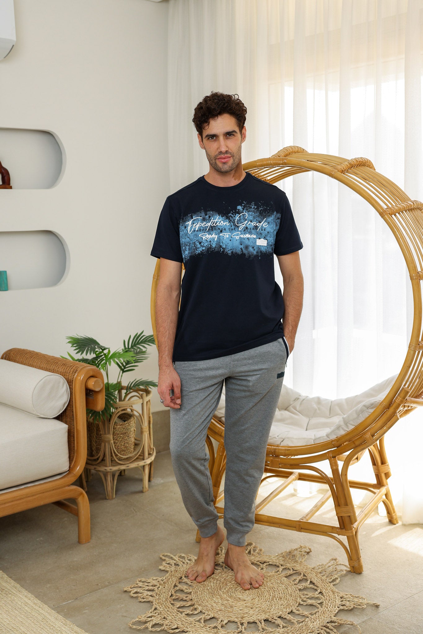 تريننج رجالي صدر مطبوع prepared for the wilderness