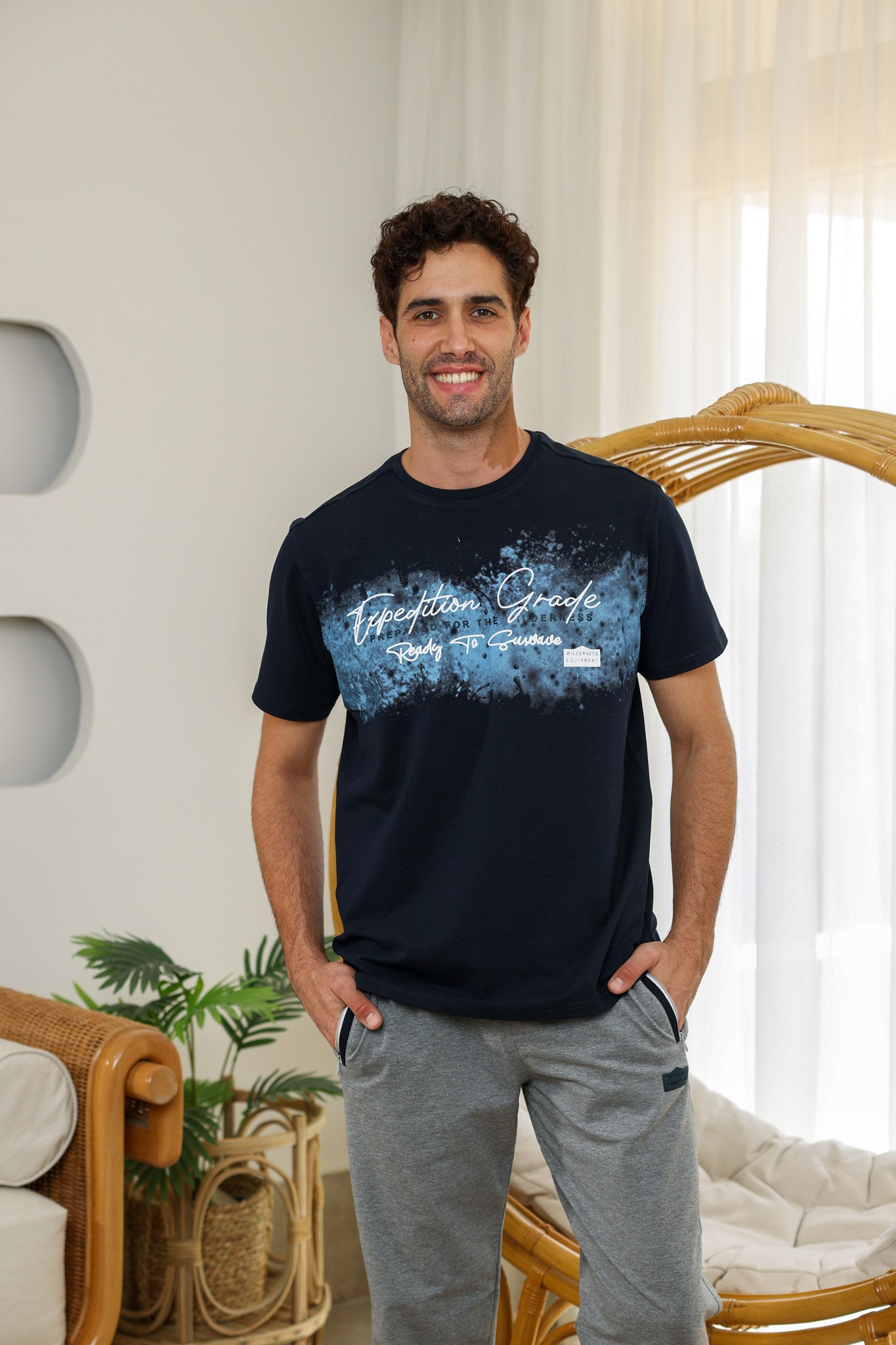 تريننج رجالي صدر مطبوع prepared for the wilderness