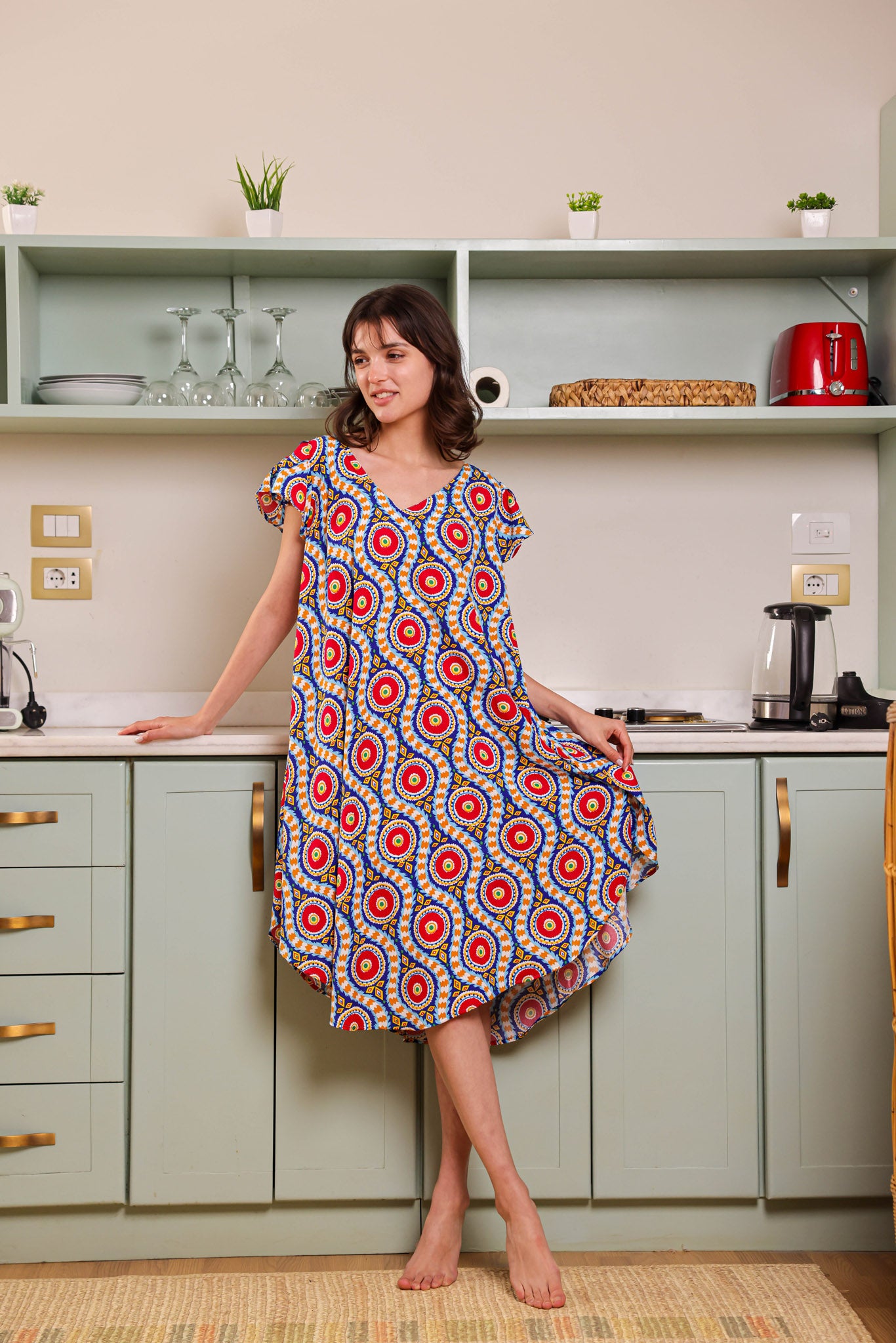 قميص فسكوز قصير جابونيز 166