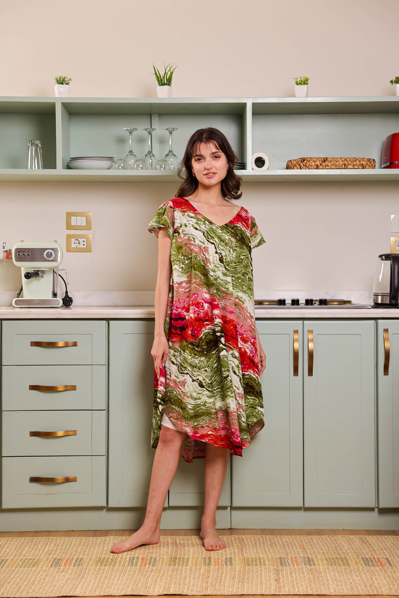 قميص فسكوز قصير جابونيز 106