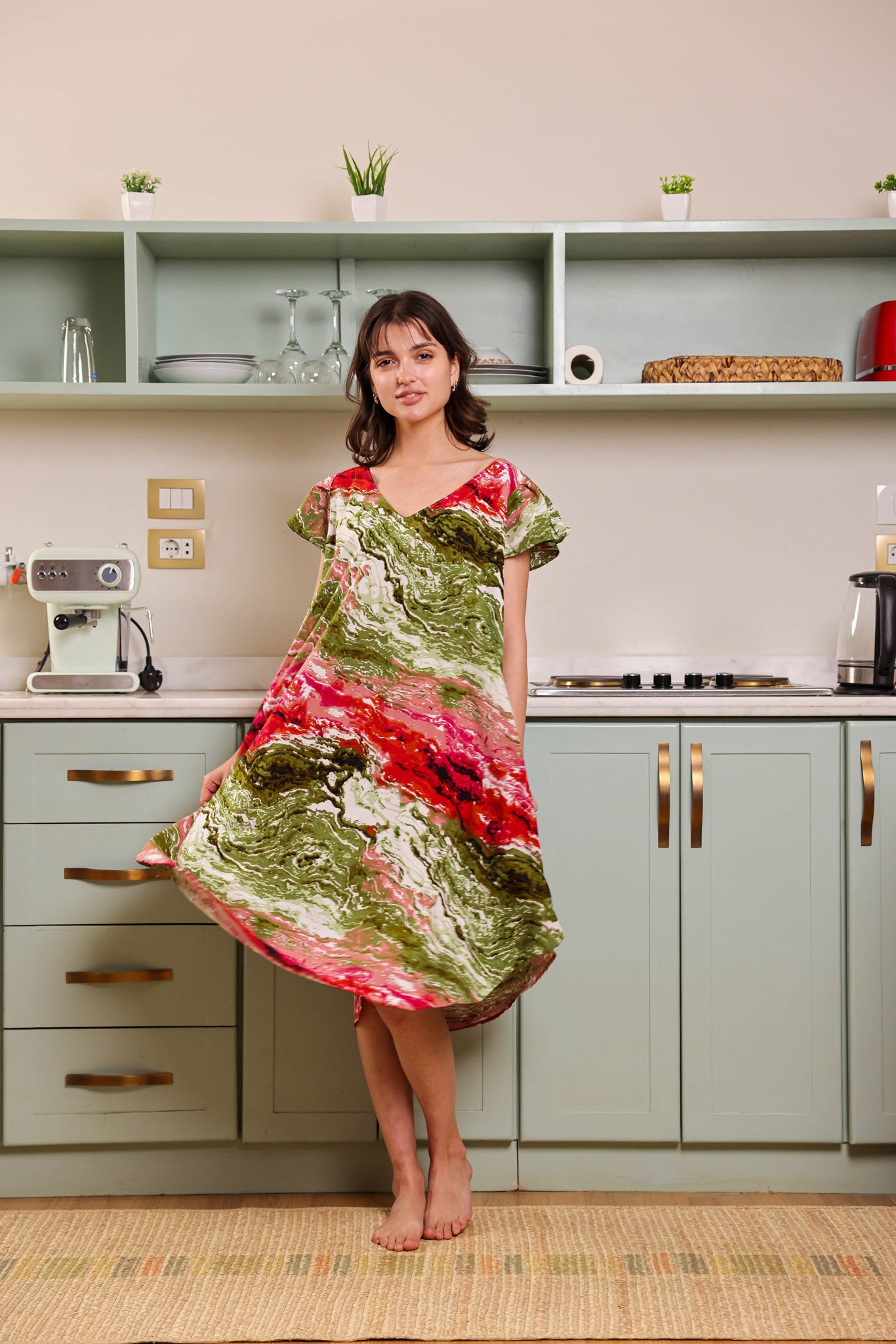 قميص فسكوز قصير جابونيز 106