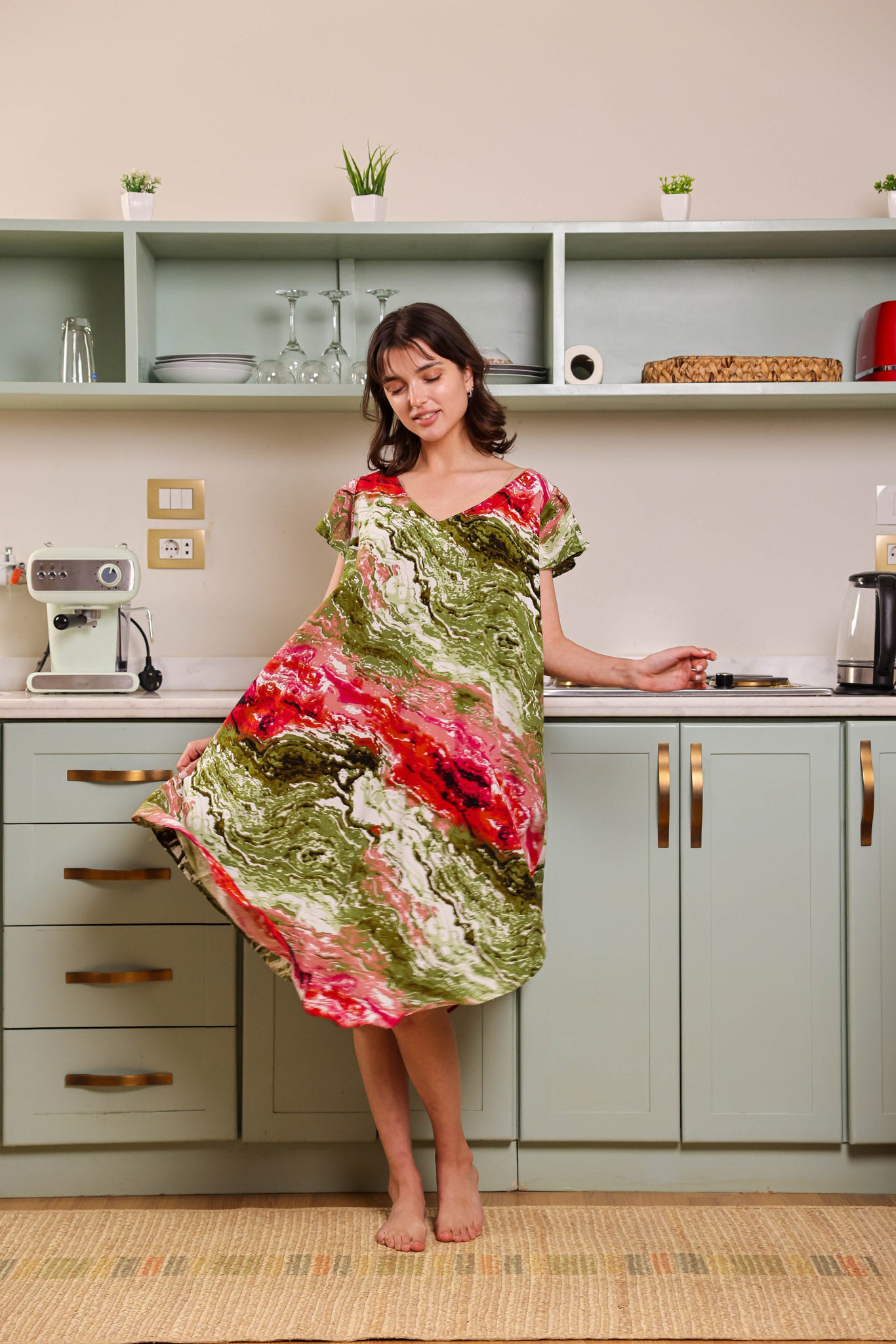 قميص فسكوز قصير جابونيز 106