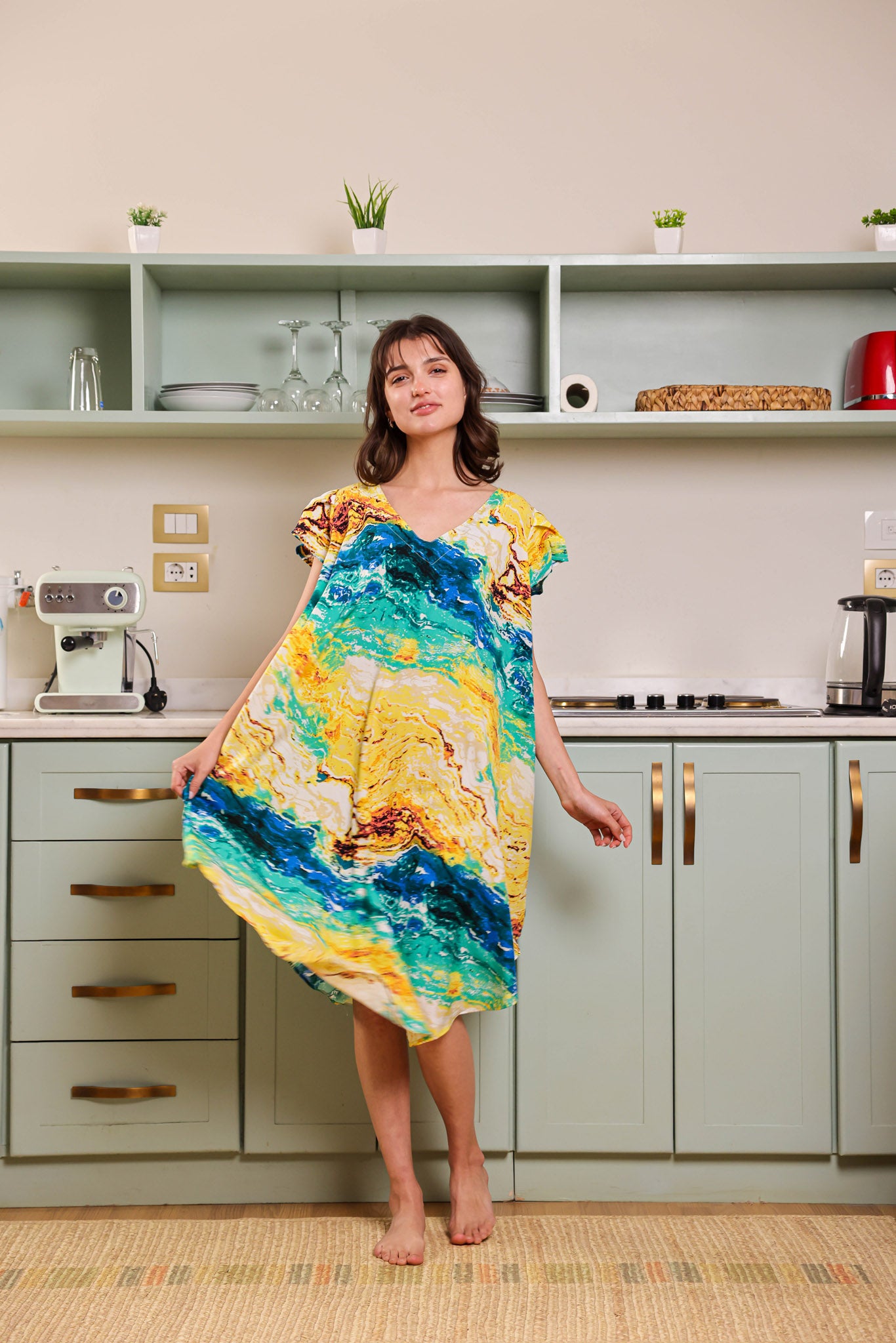 قميص فسكوز قصير جابونيز 106