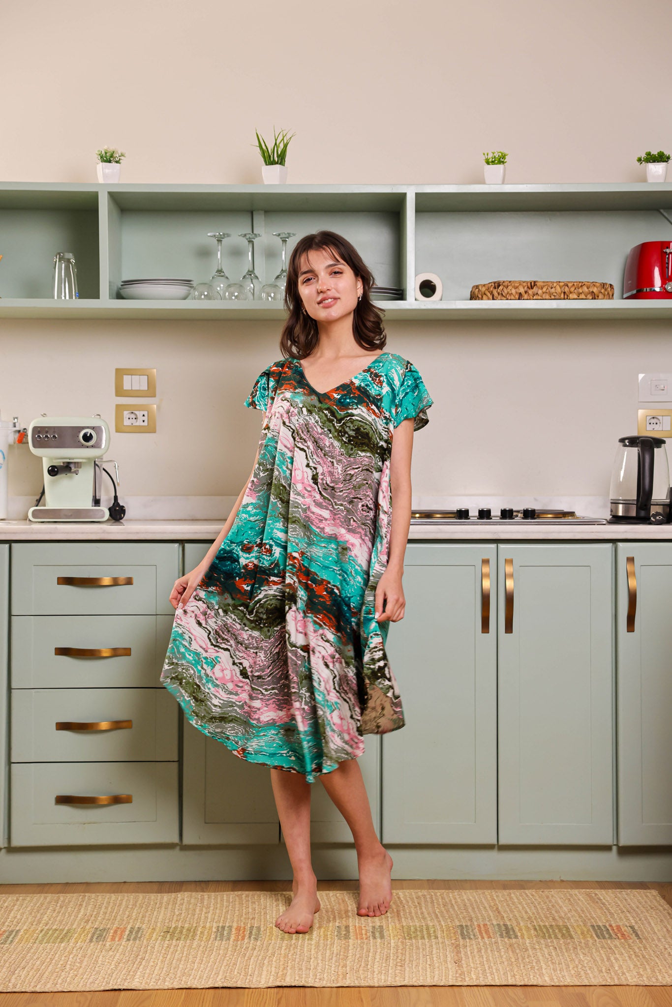 قميص فسكوز قصير جابونيز 106