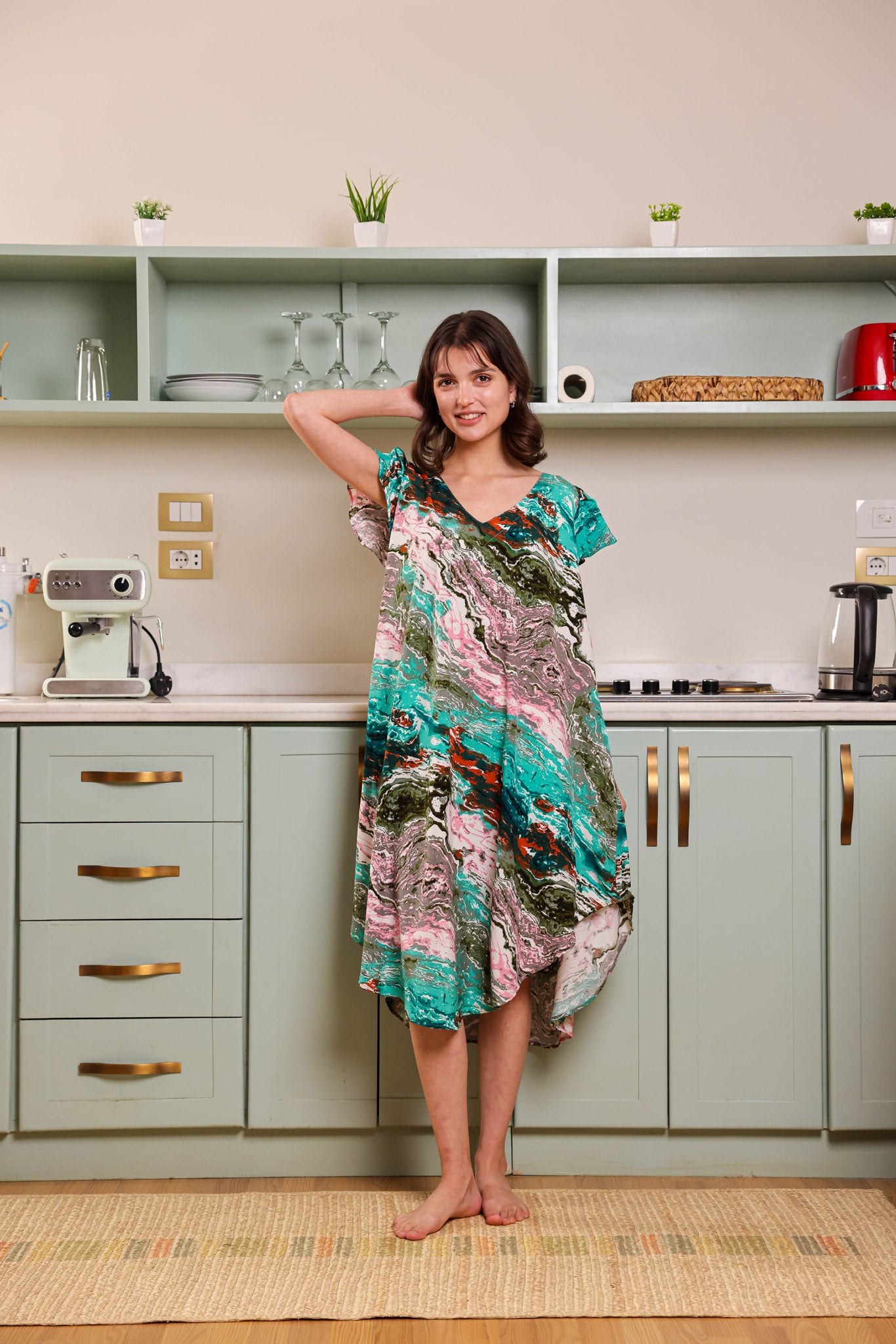 قميص فسكوز قصير جابونيز 106