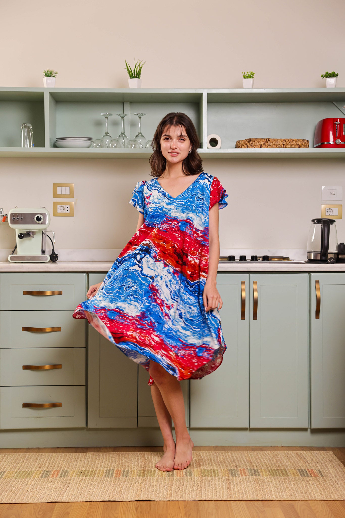 قميص فسكوز قصير جابونيز 106