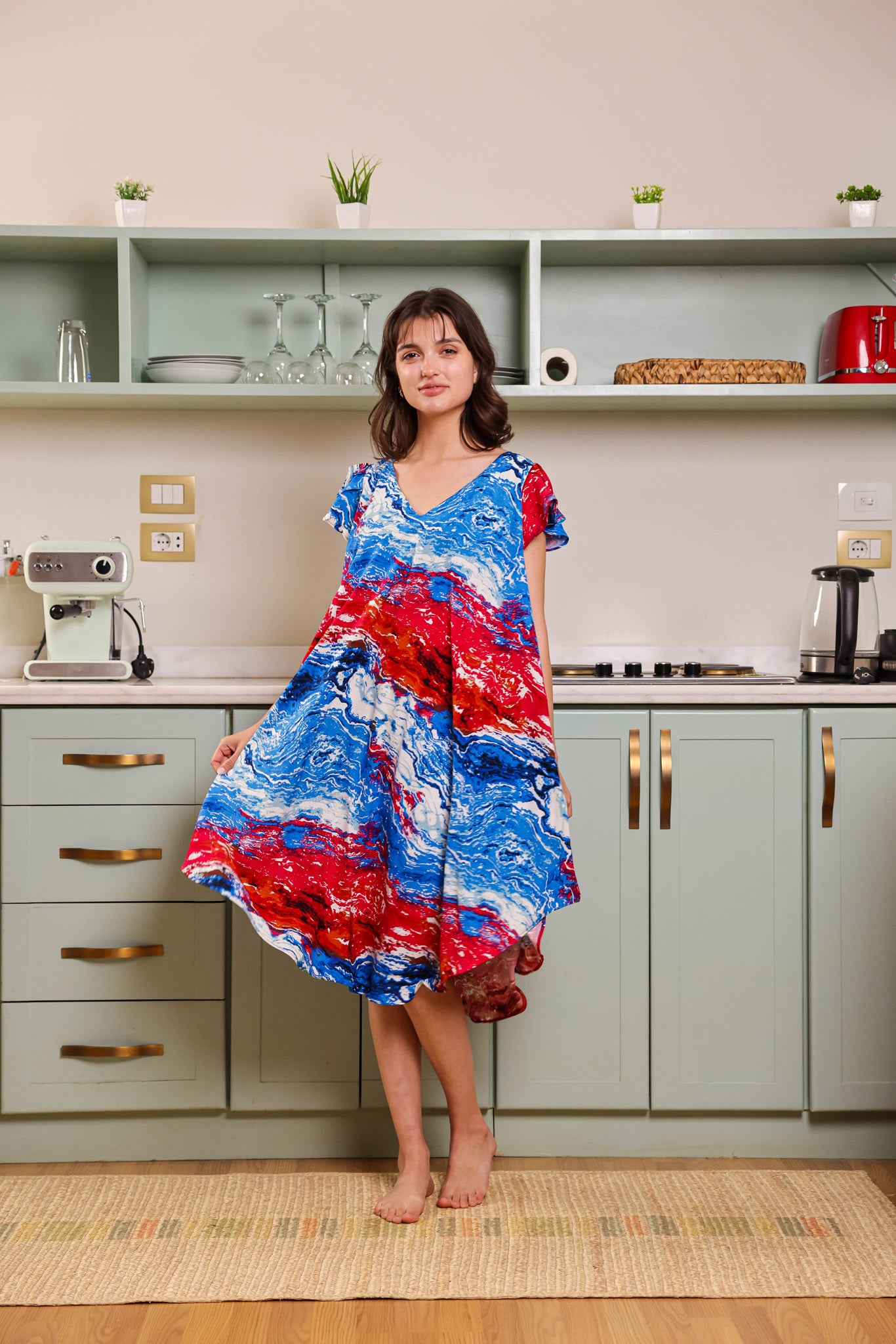 قميص فسكوز قصير جابونيز 106