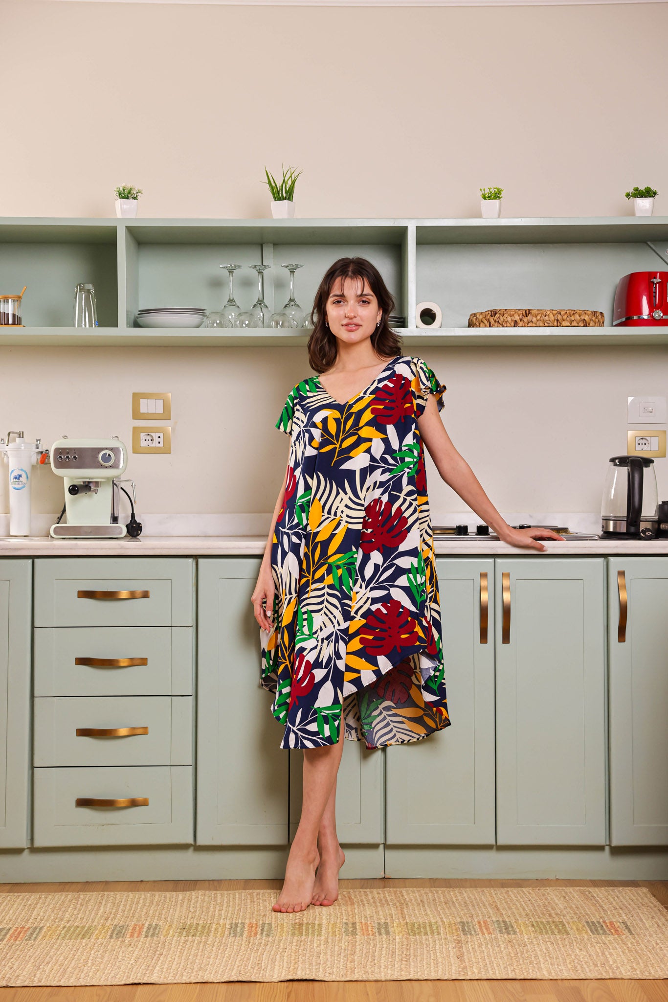 قميص فسكوز قصير جابونيز 108