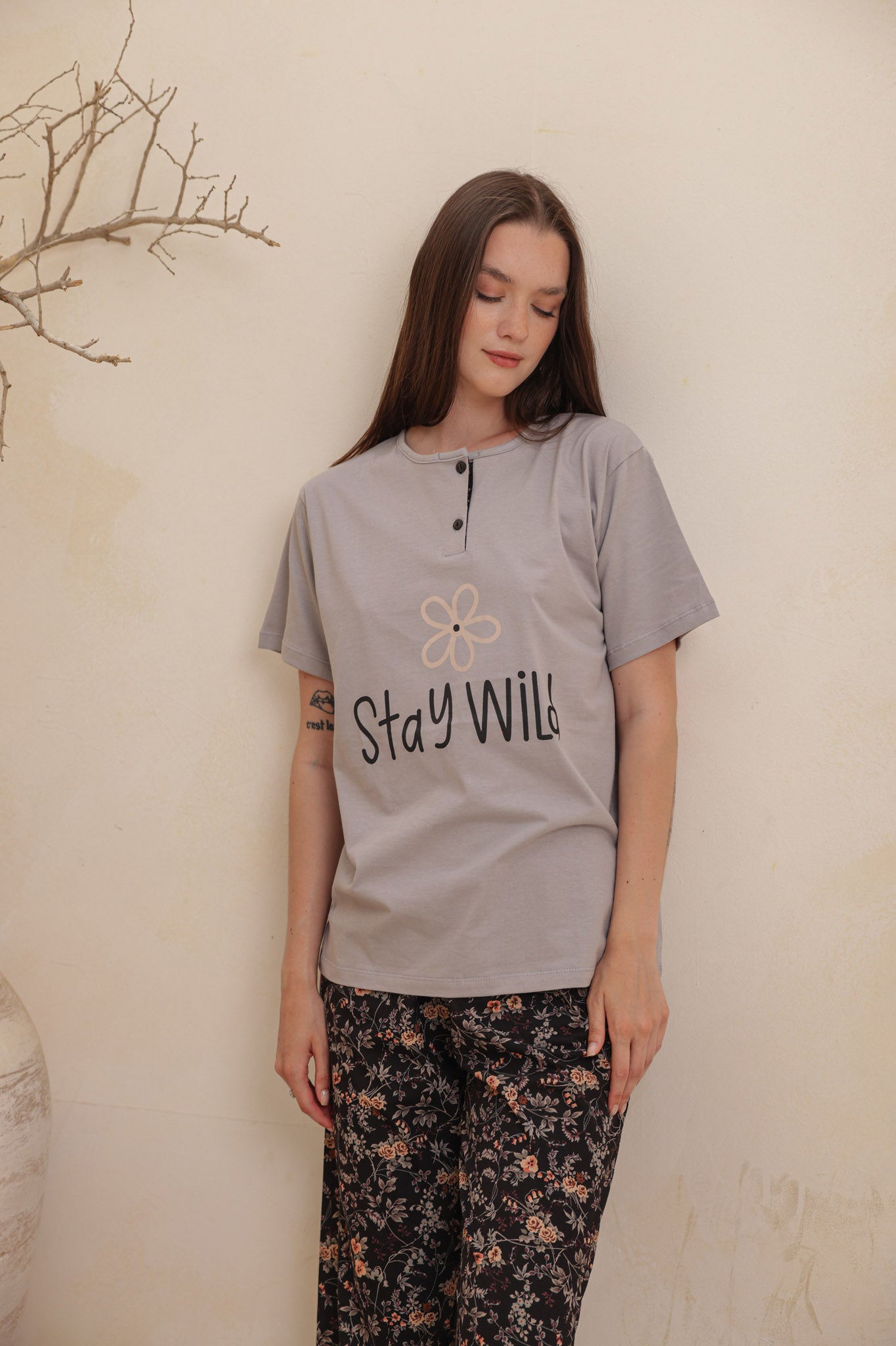بيجاما نص كم بنطلون stay wild