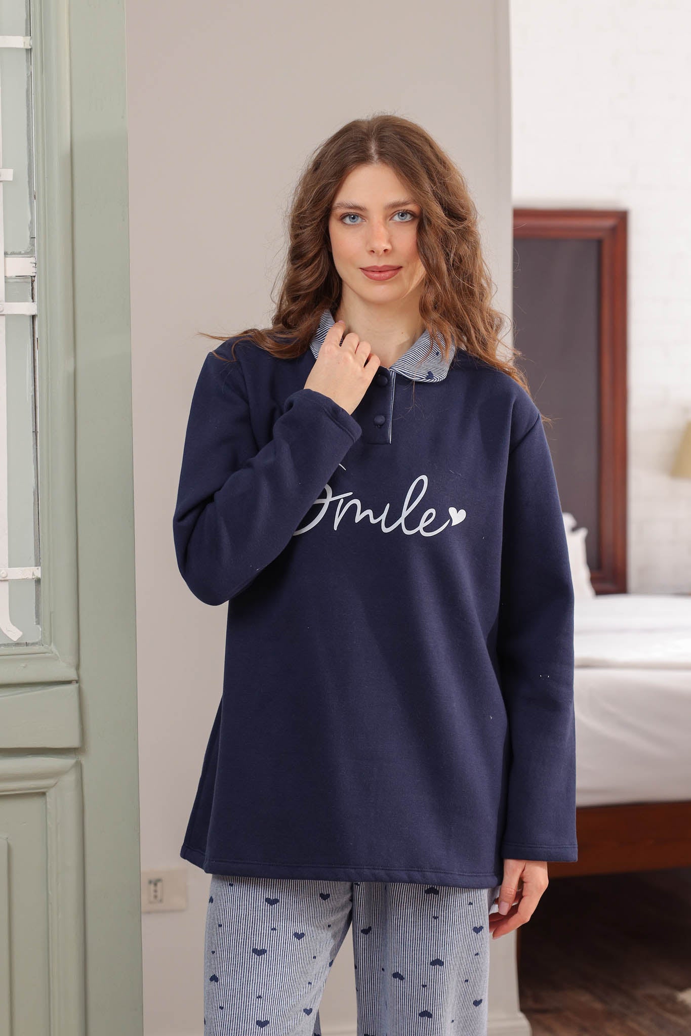 بيجاما ميلتون بلياقه smile بنطلون روتاري