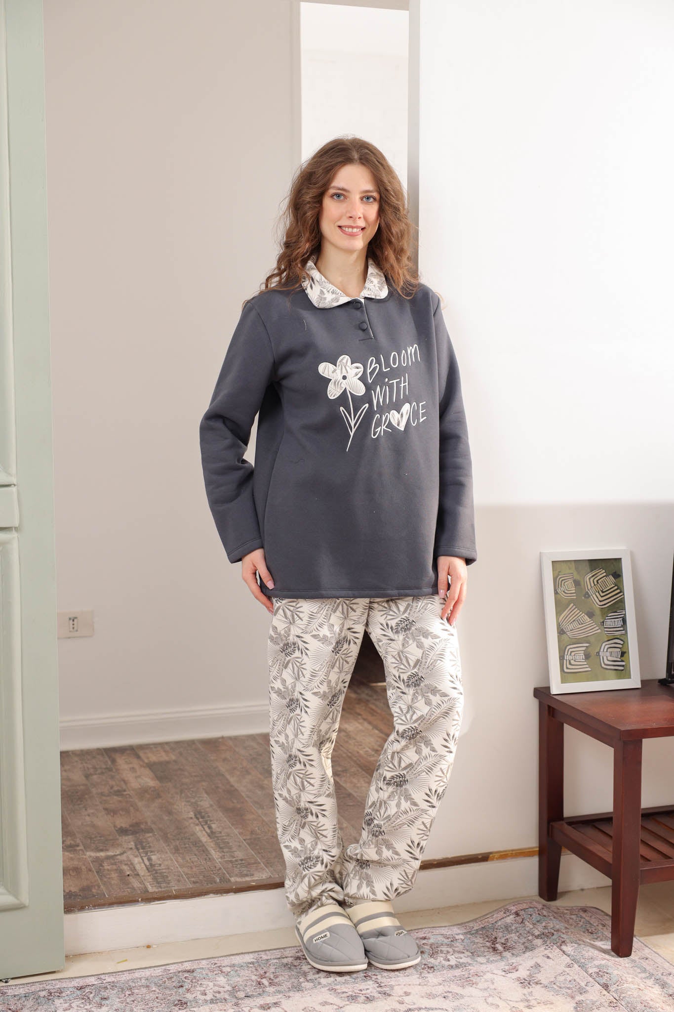 بيجاما ميلتون بلياقه بنطلون مطبوع