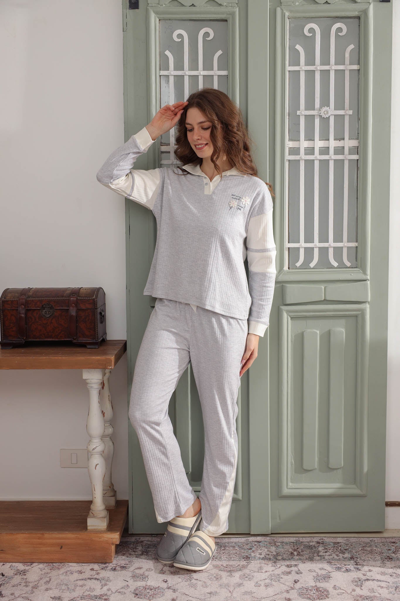 بيجاما انترلوك بلياقه بنطلون قصات